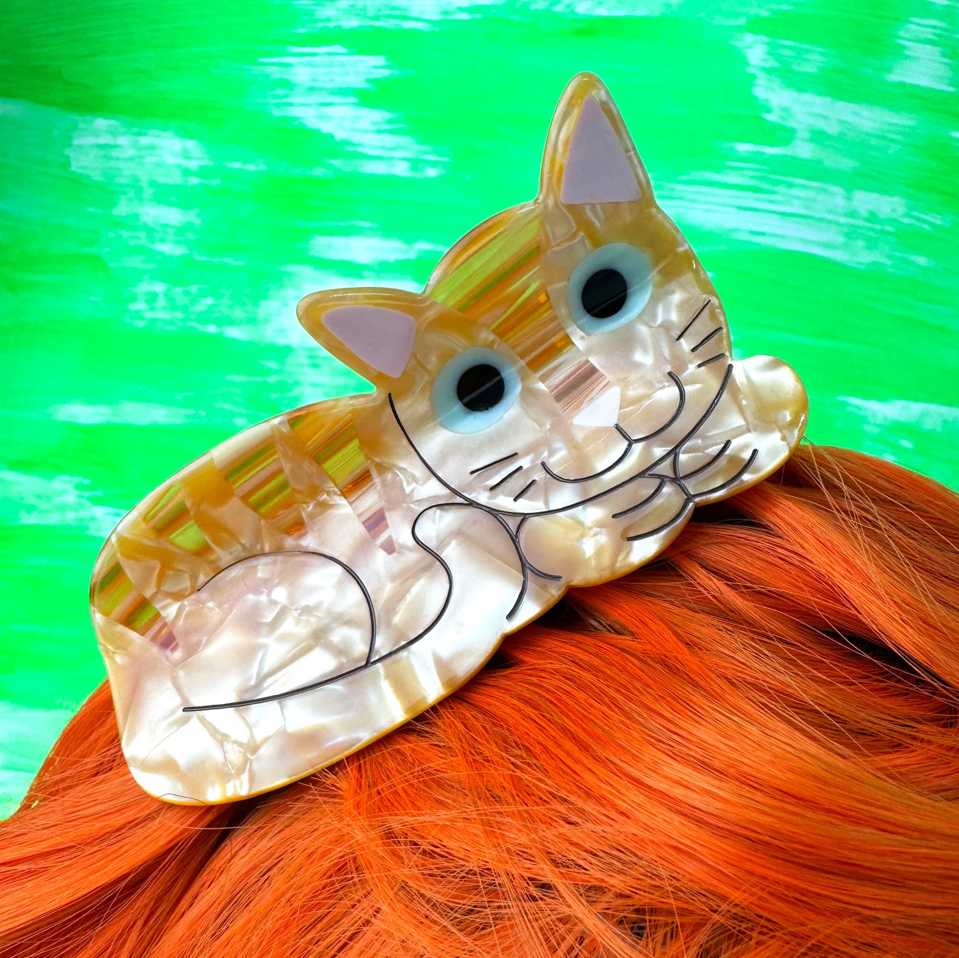 Hair Claw- Orange Cat