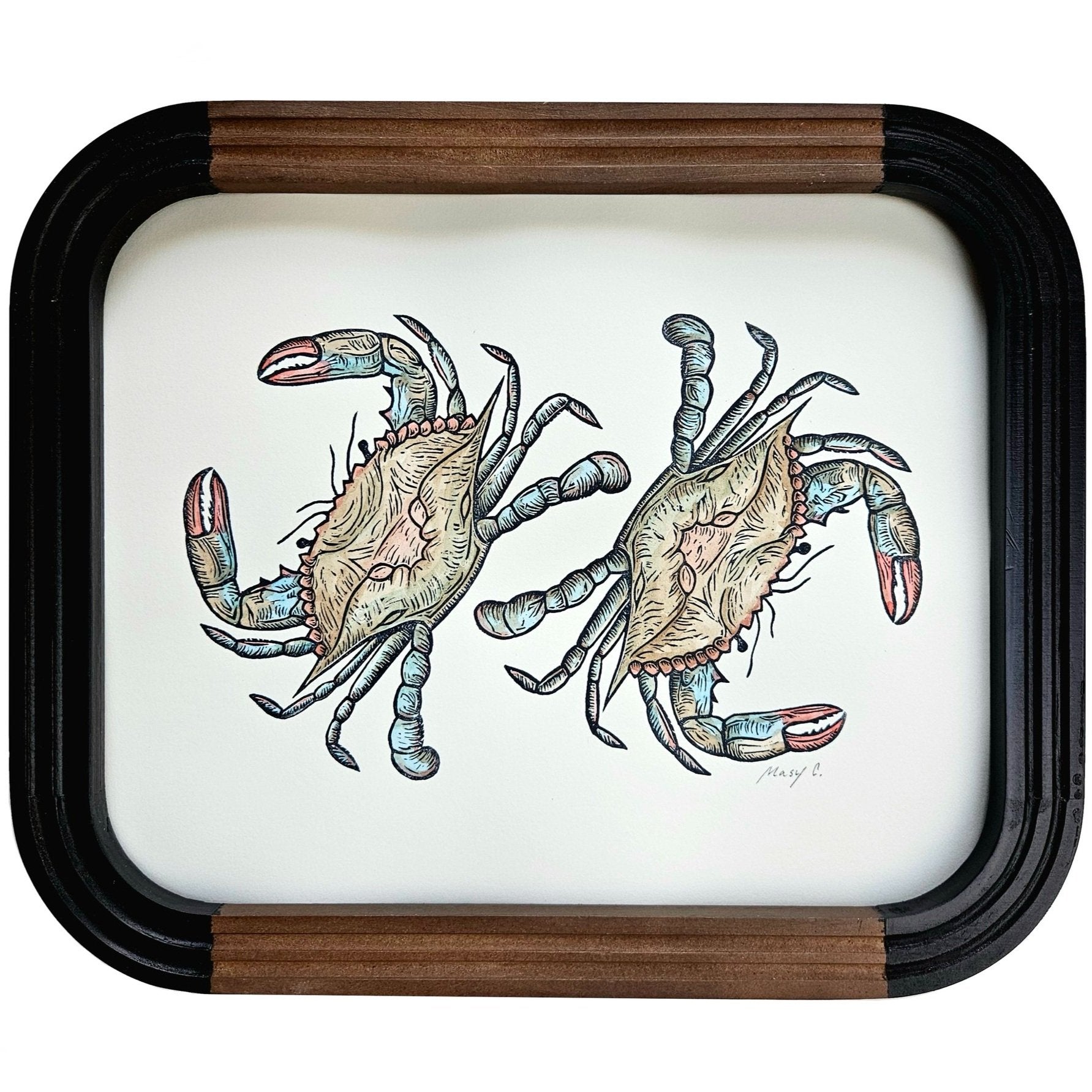 Pair of Crabs- Original Block Print