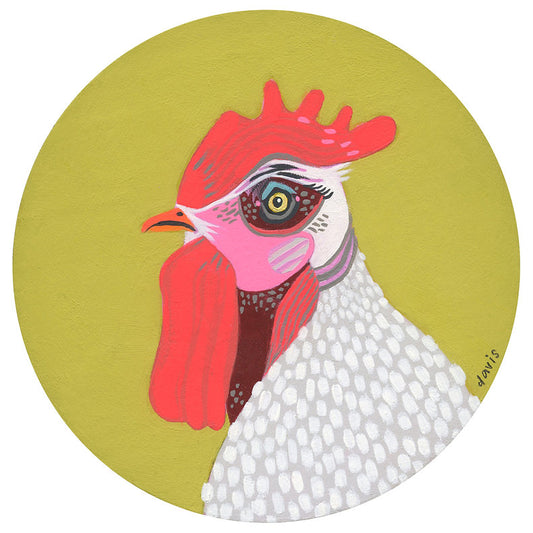 Rooster in Circle- Print