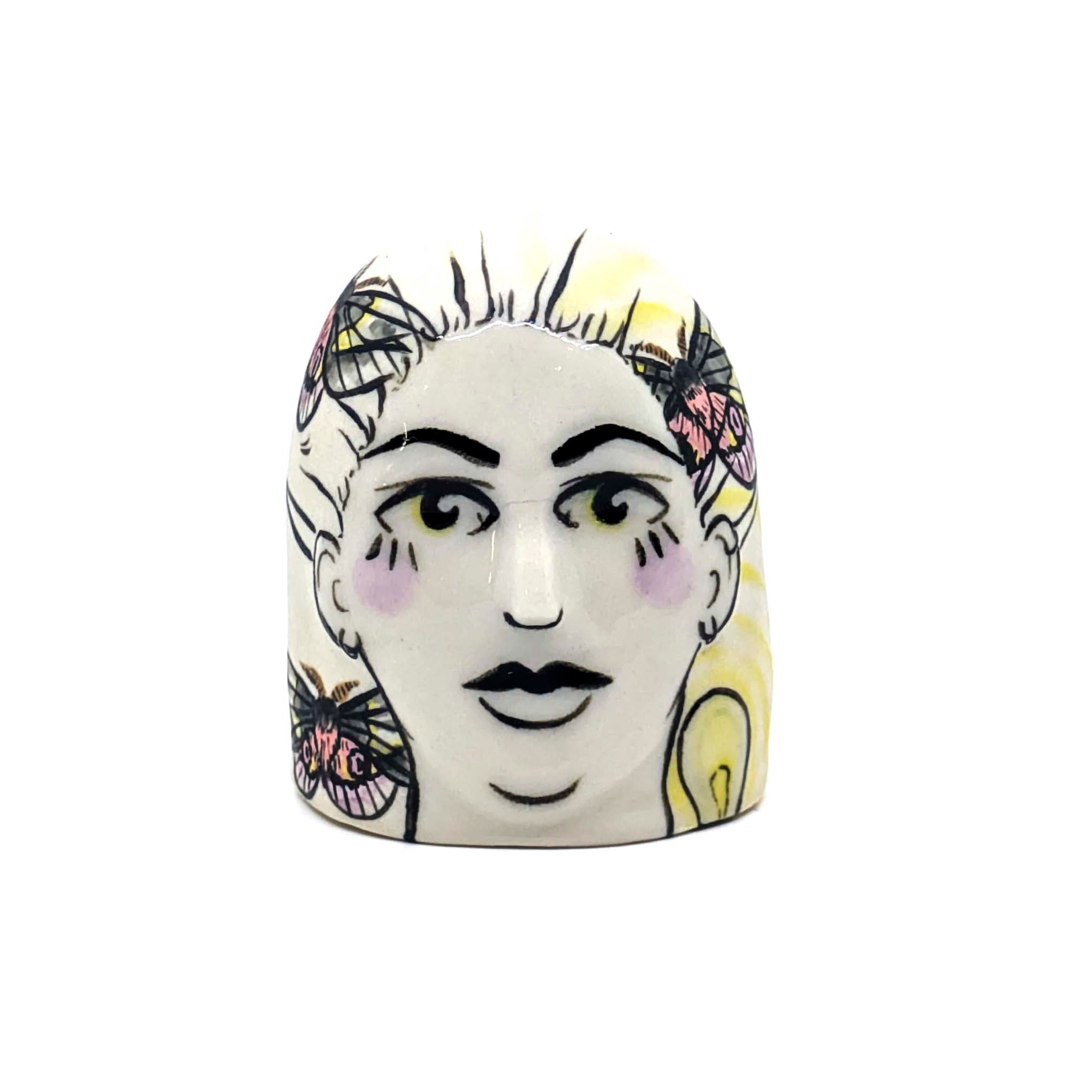 Lady Head with Moths
