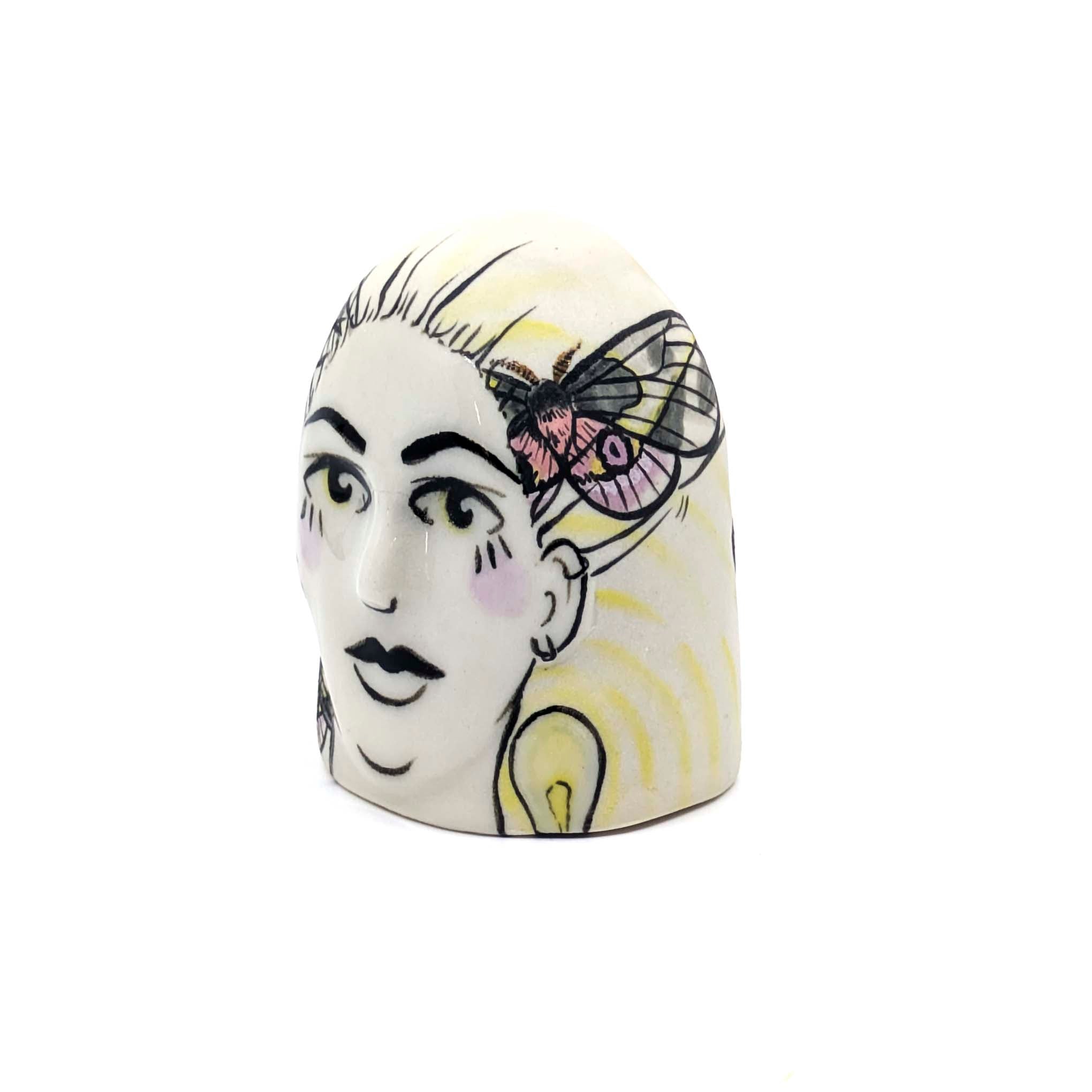 Lady Head with Moths