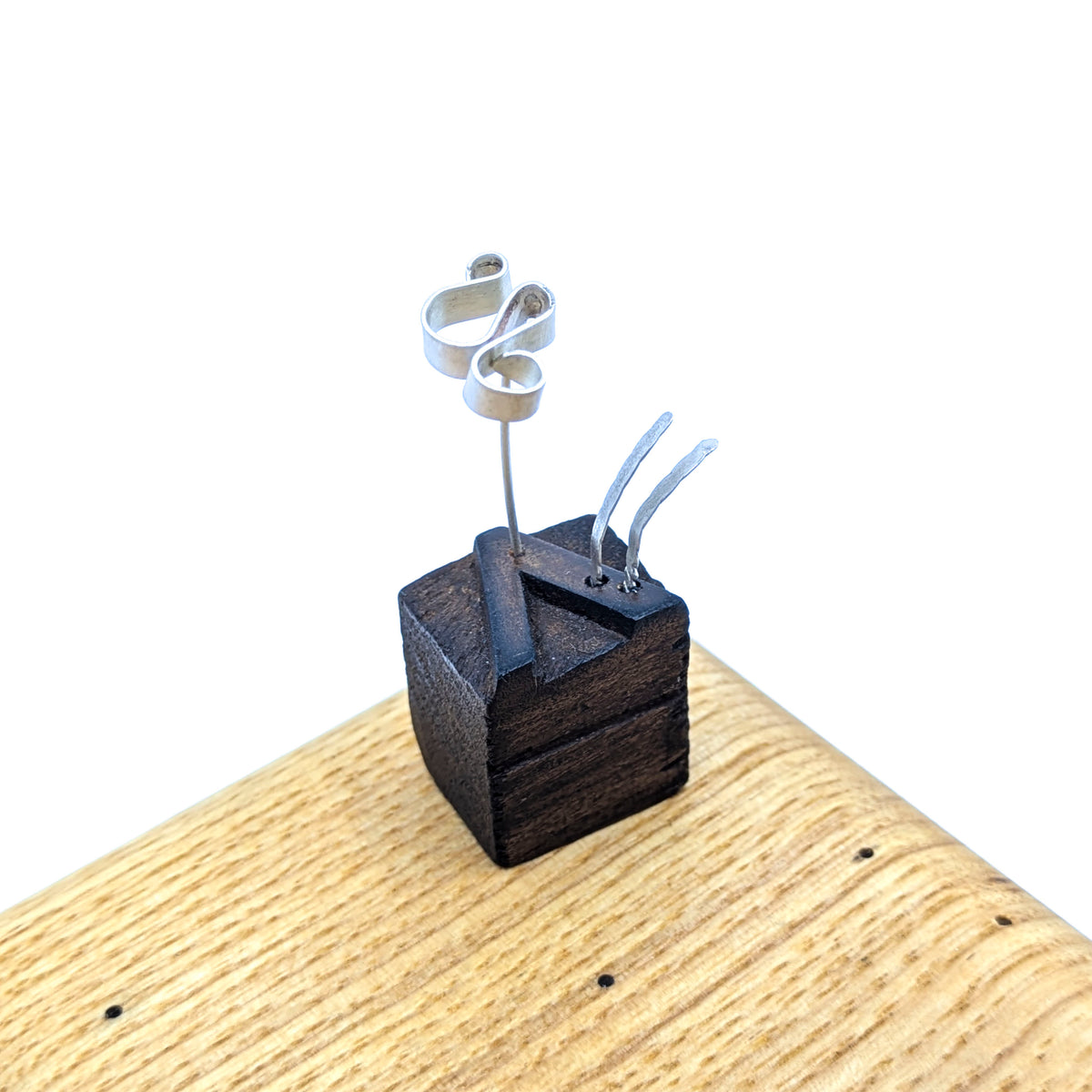 Miniature Plant Sculpture- Marigold & Grass (41b)