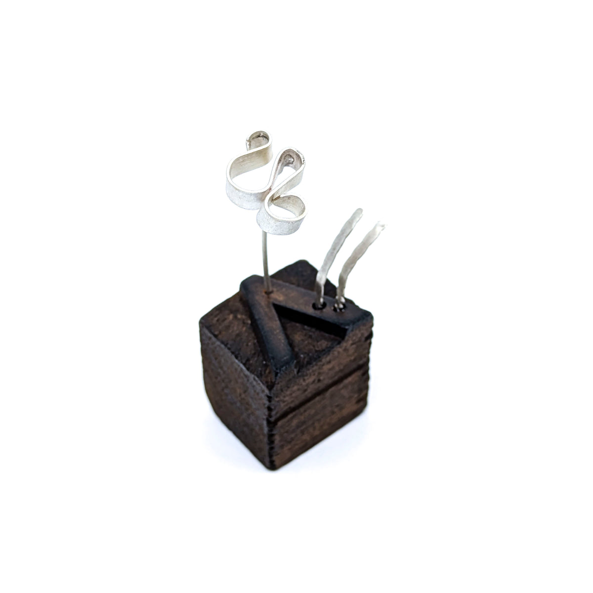 Miniature Plant Sculpture- Marigold & Grass (41b)
