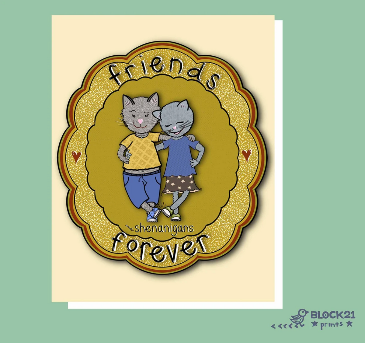 Friends and Shenanigans Greeting Card