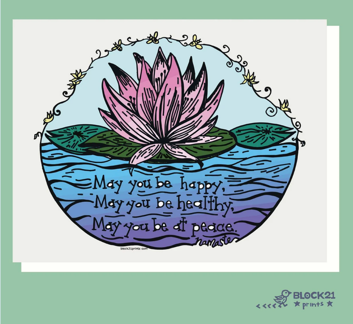 Loving Kindness Lotus Mantra Greeting Card