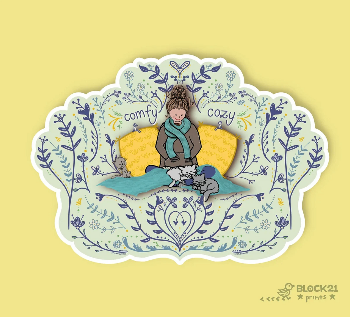 Comfy Cozy Sticker