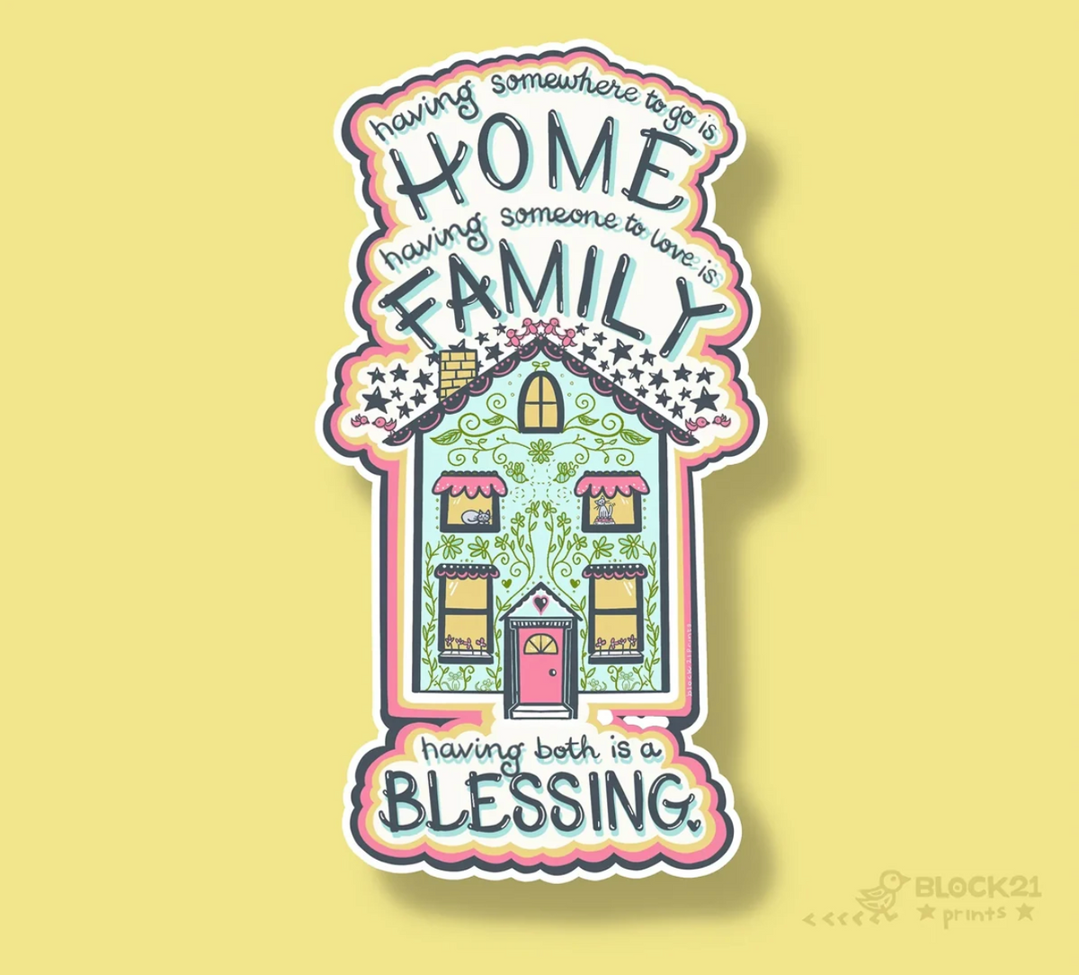Home Family Blessing Sticker
