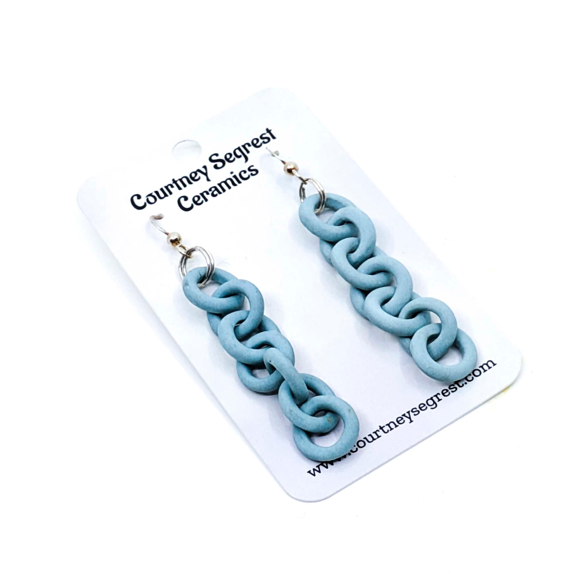 Blue Chain Earrings