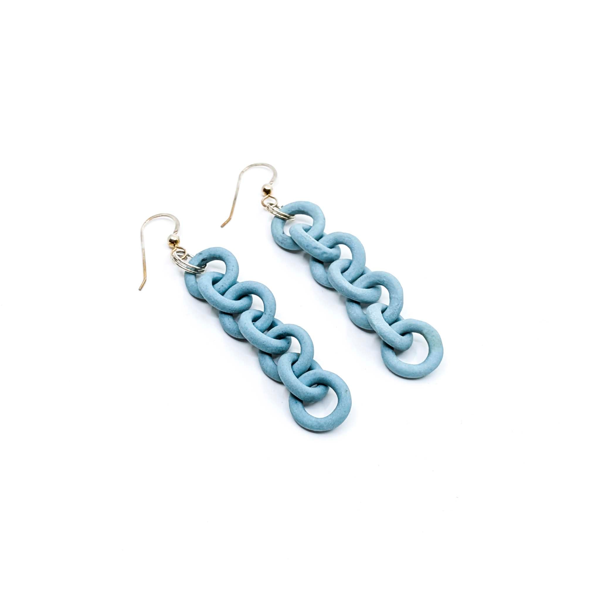 Blue Chain Earrings