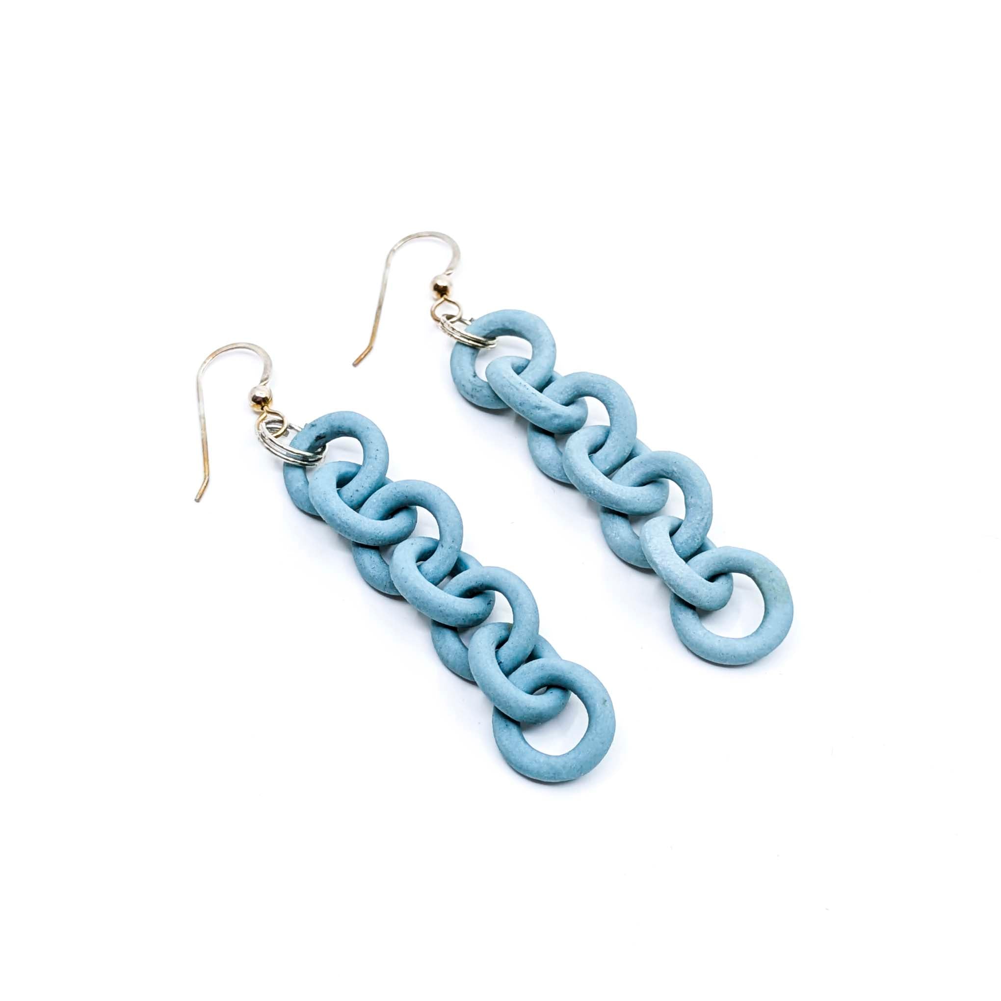 Blue Chain Earrings