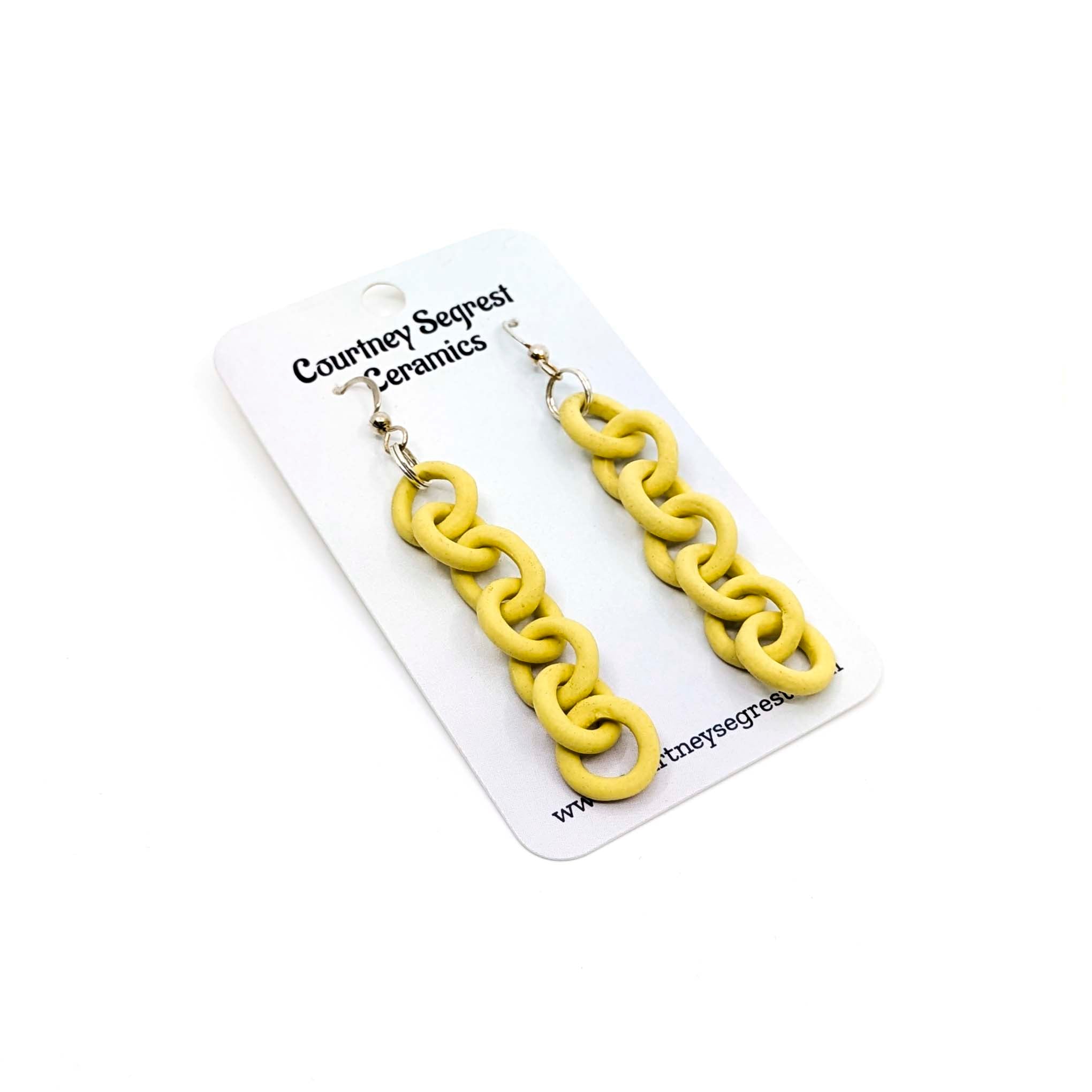 Yellow Chain Earrings