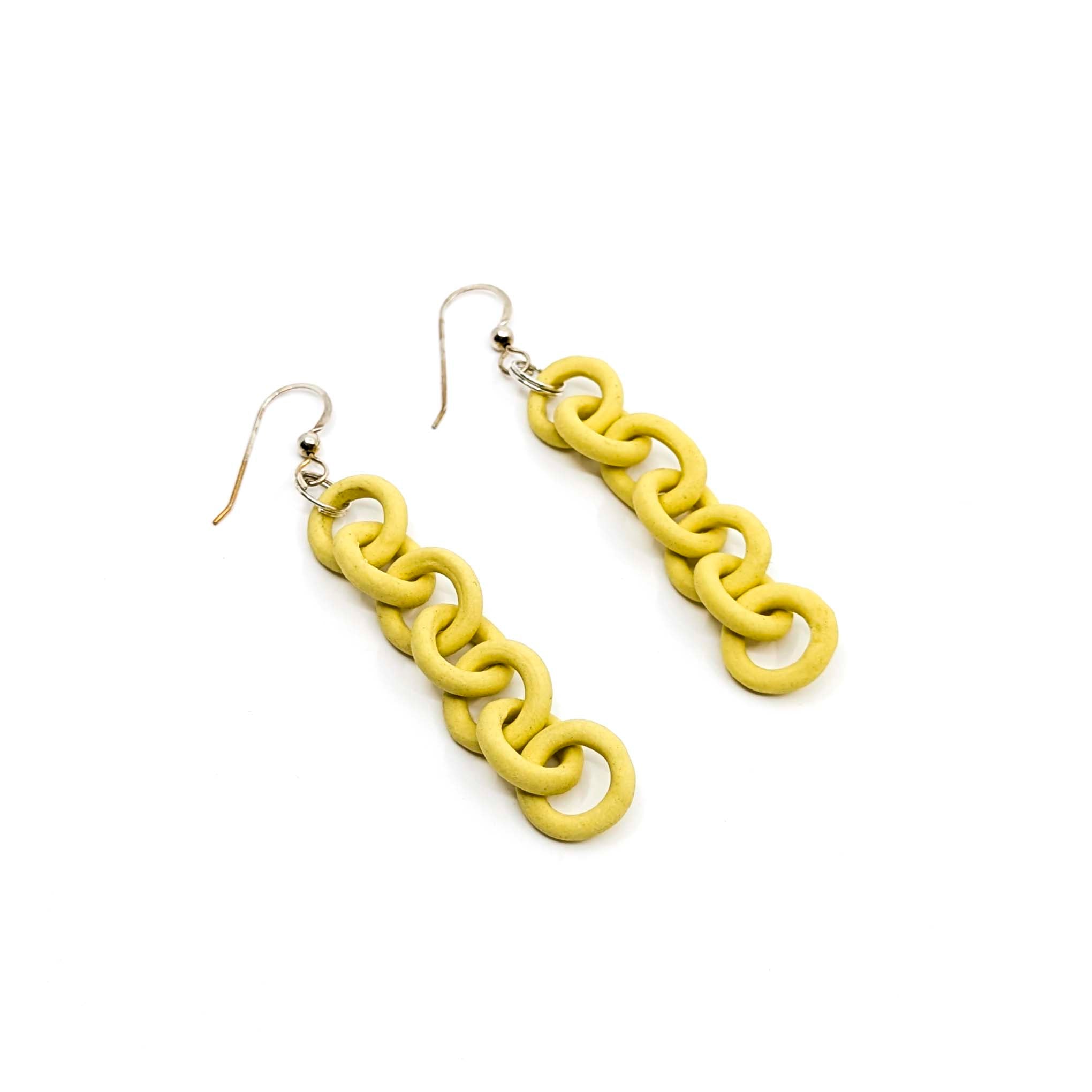 Yellow Chain Earrings