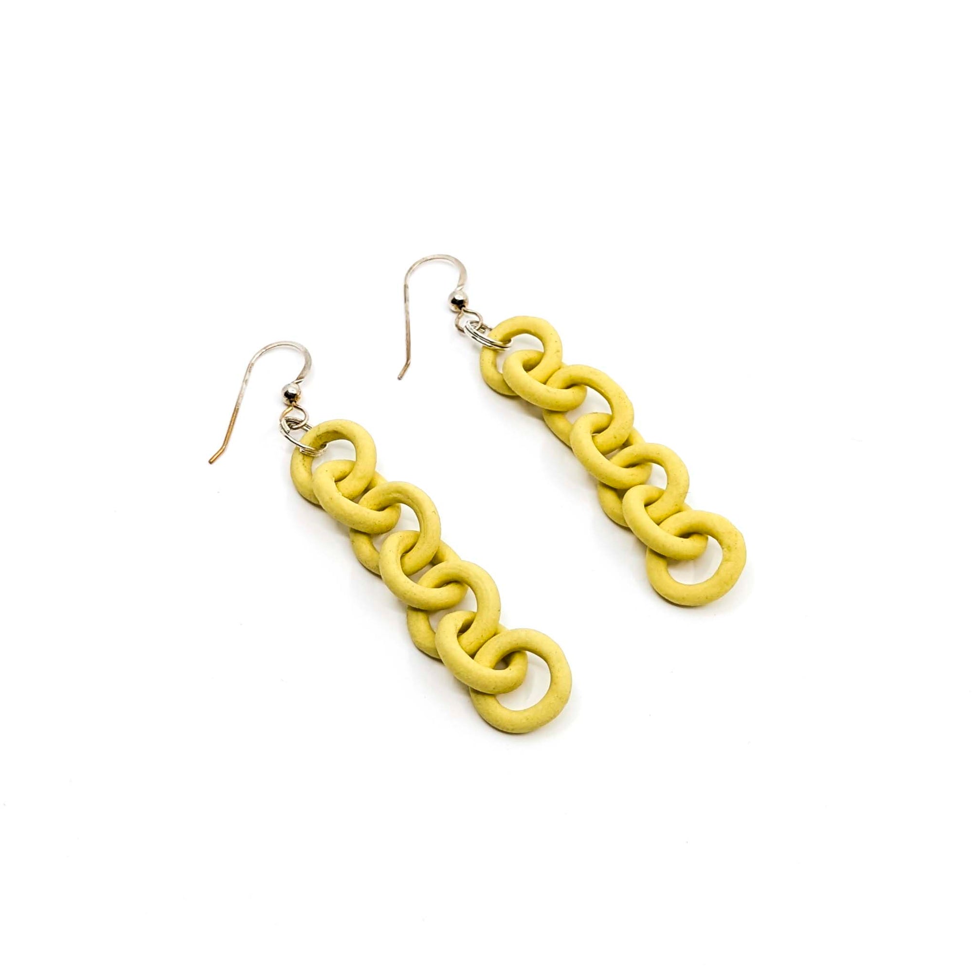 Yellow Chain Earrings