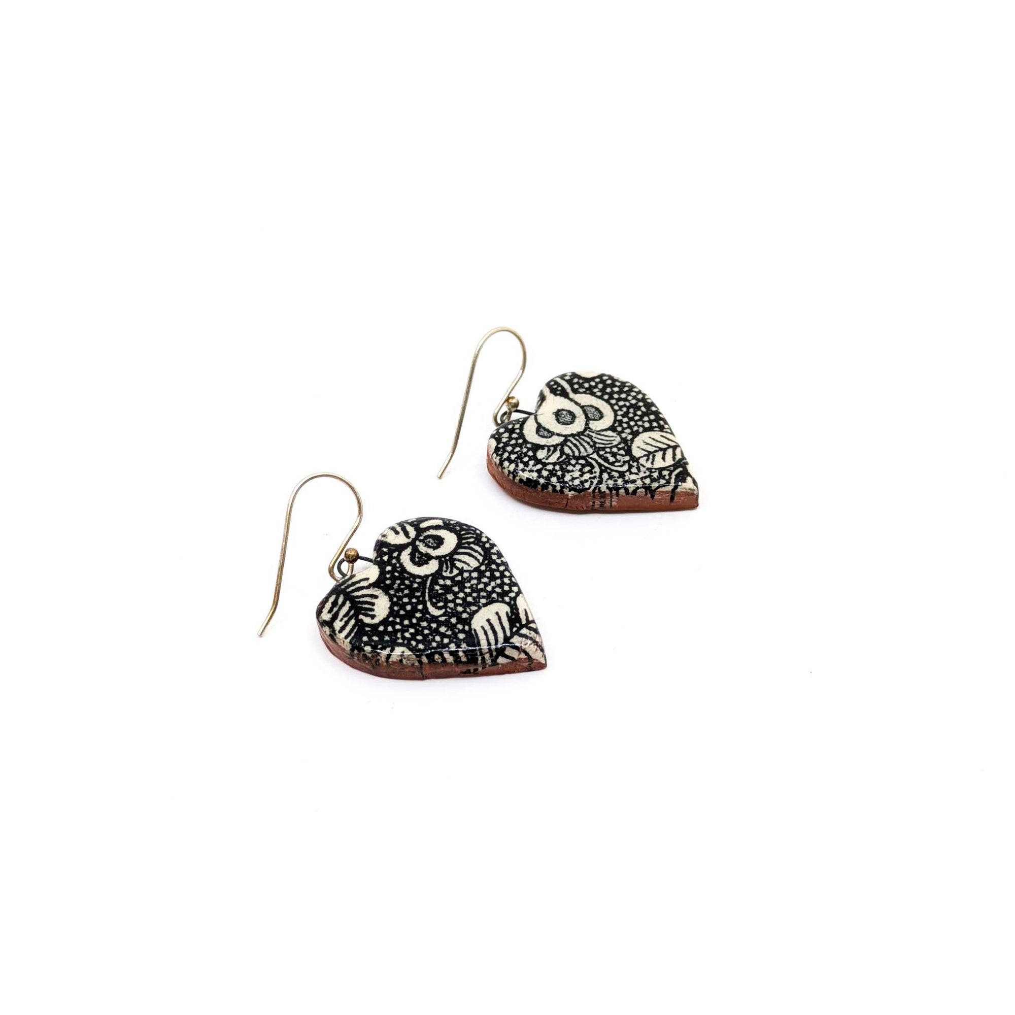 Leafy Heart Earrings