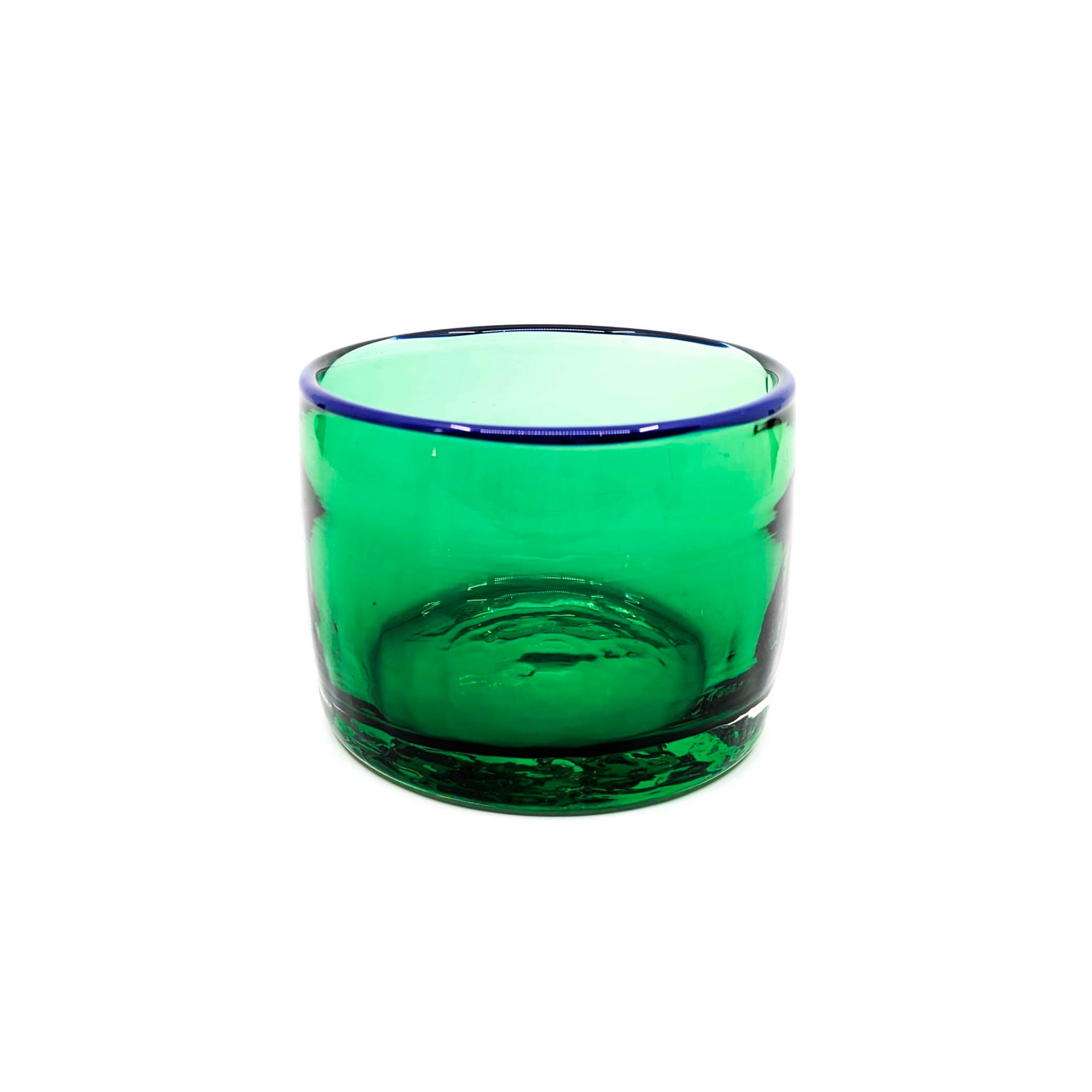 Nut Bowls: Dark Green with Blue Rim