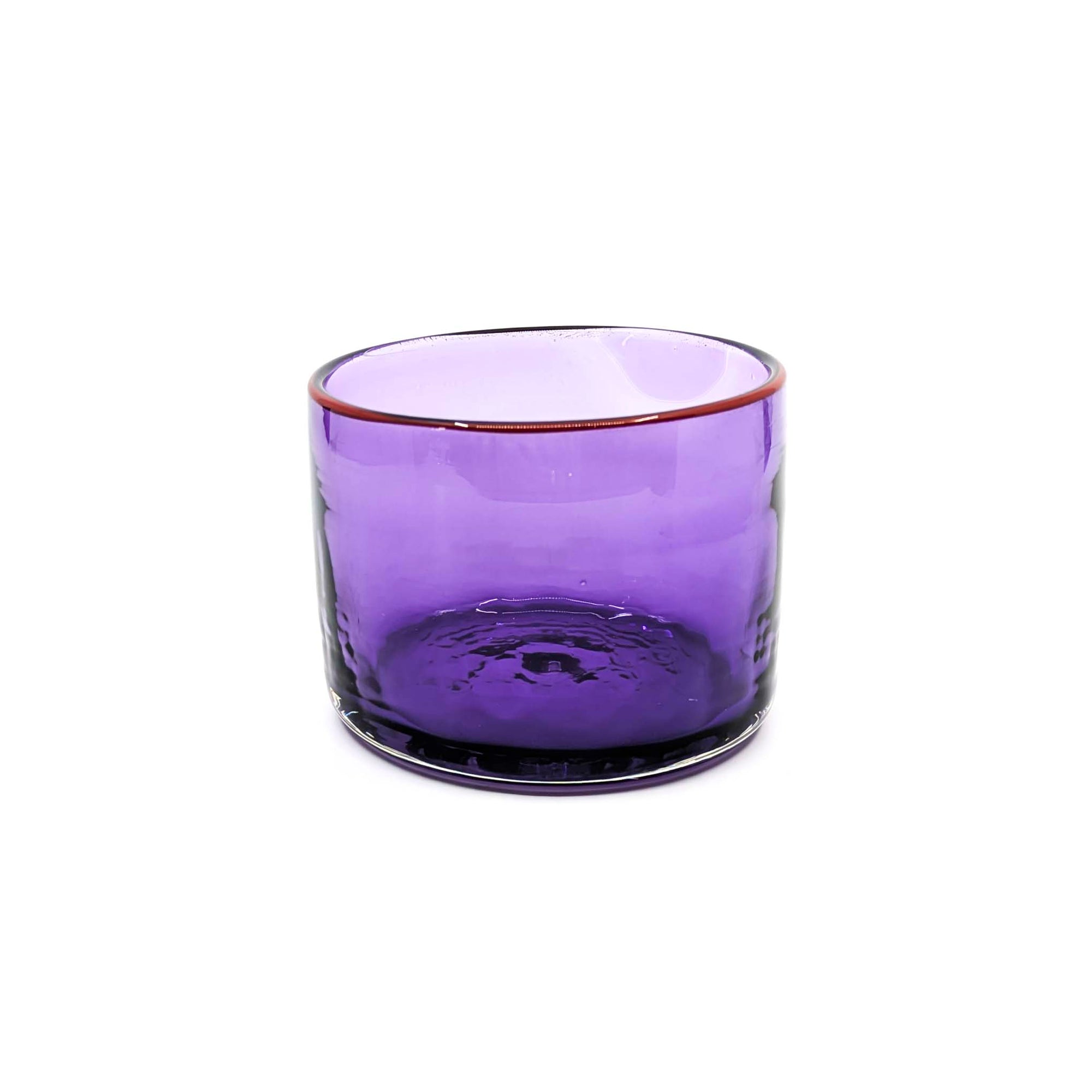 Nut Bowls: Purple with Red Rim