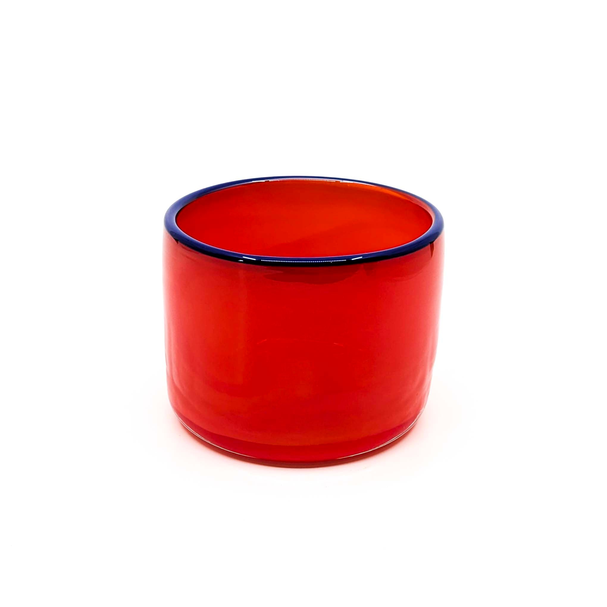 Nut Bowls: Red with Blue Rim