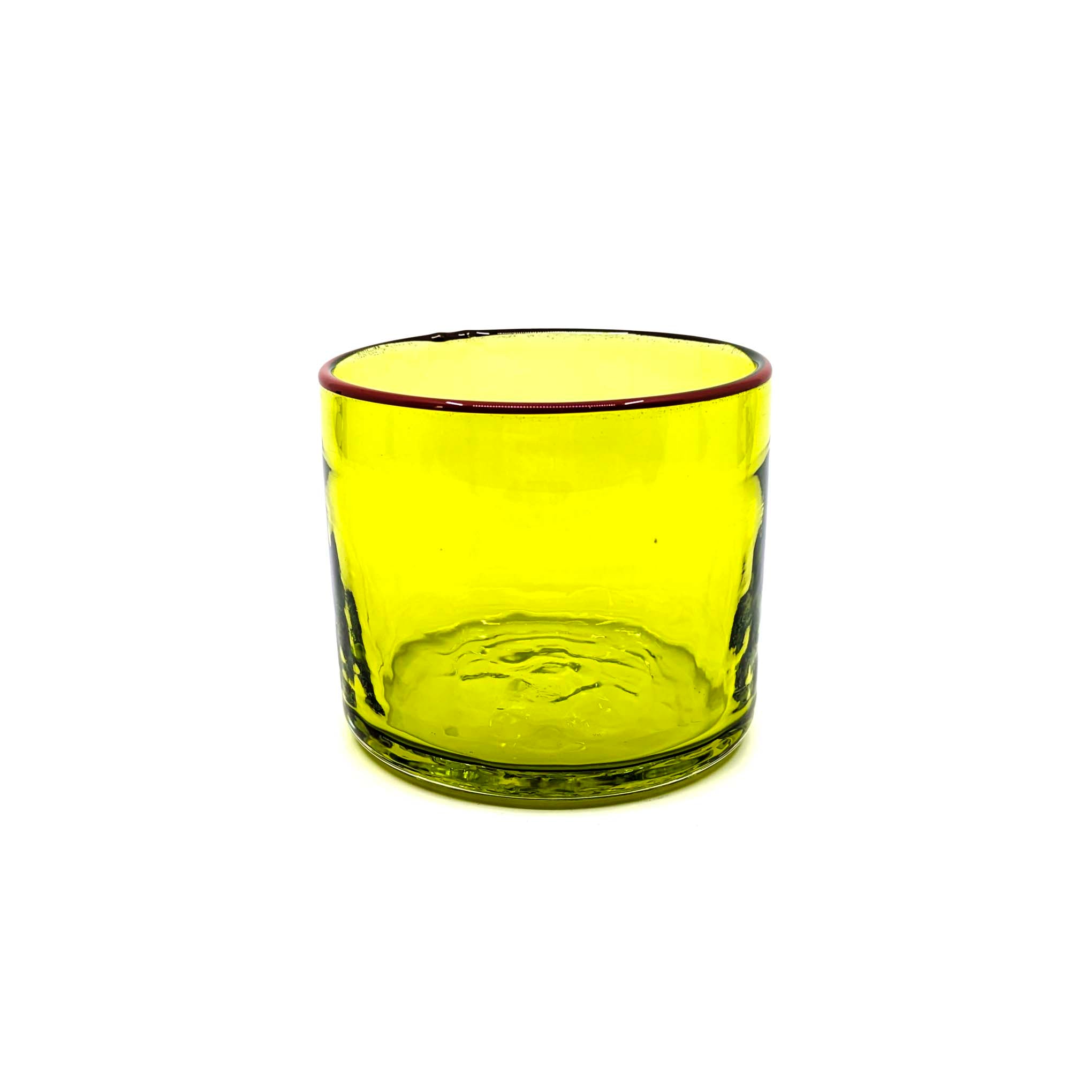 Nut Bowls: Lime with Red Rim