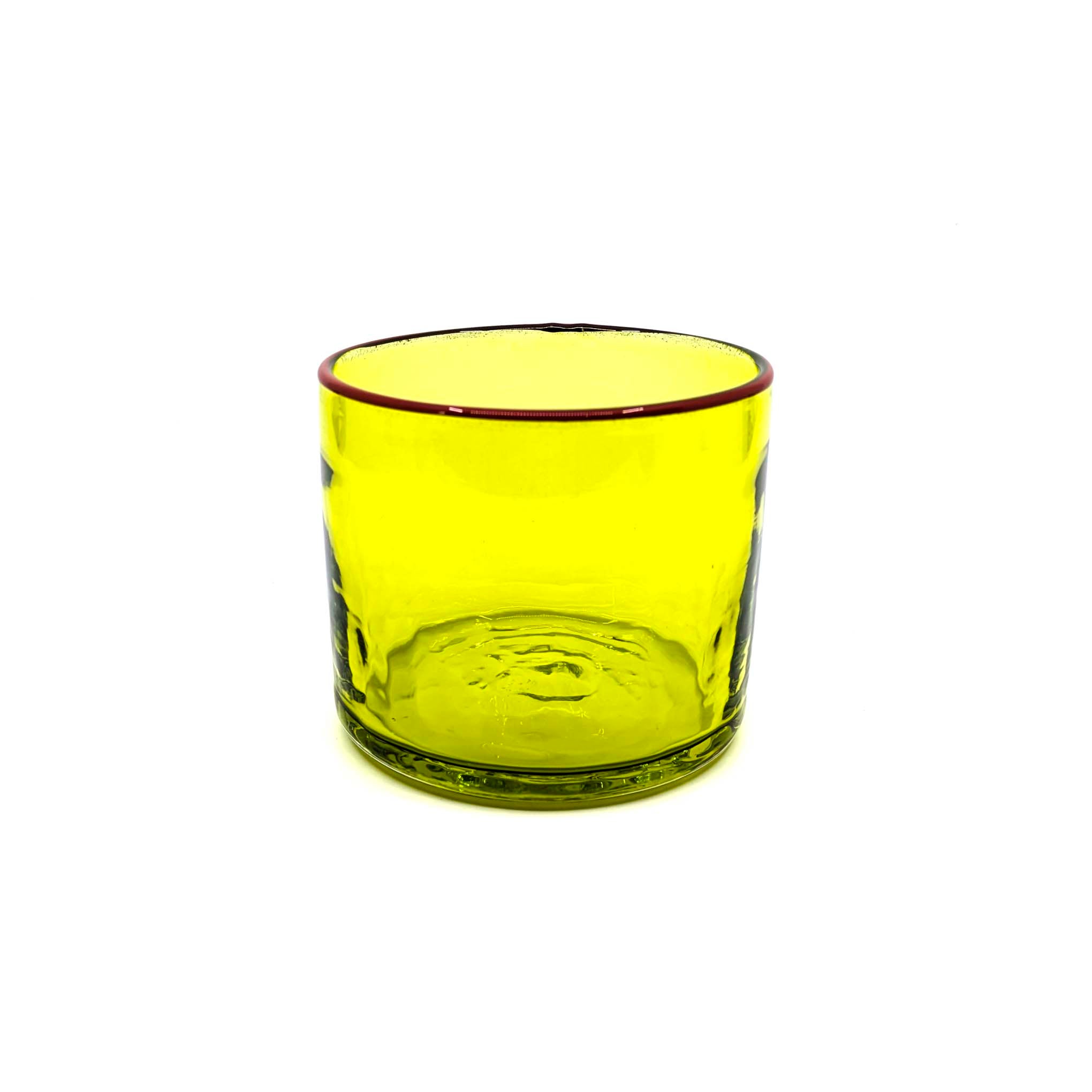 Nut Bowls: Lime with Red Rim
