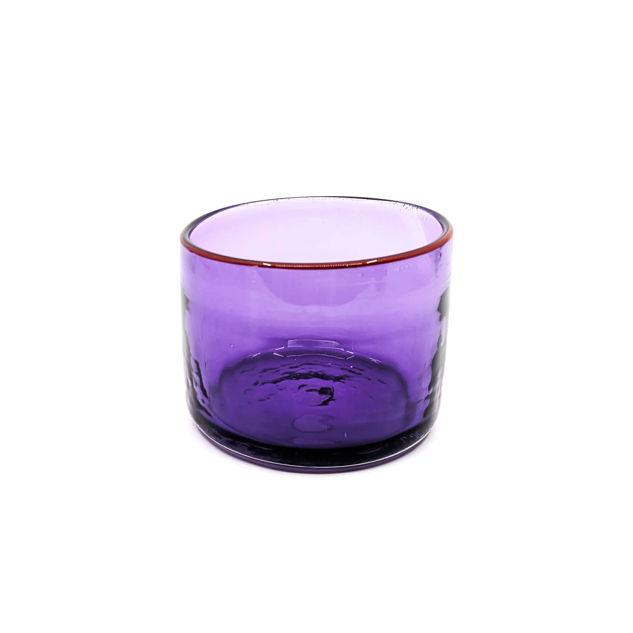 Nut Bowls: Purple with Red Rim