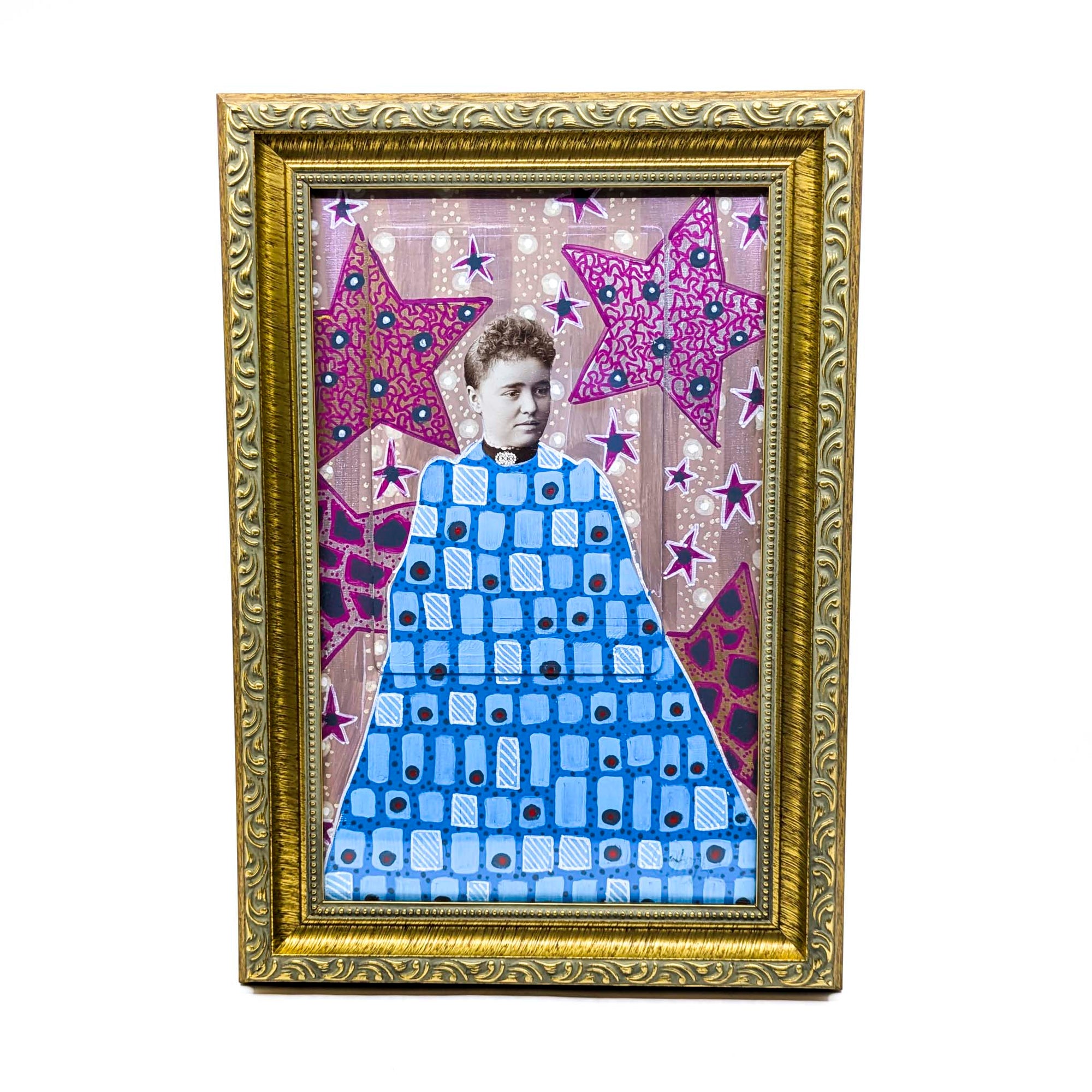 Woman in the Stars- Mixed Media Wall Art