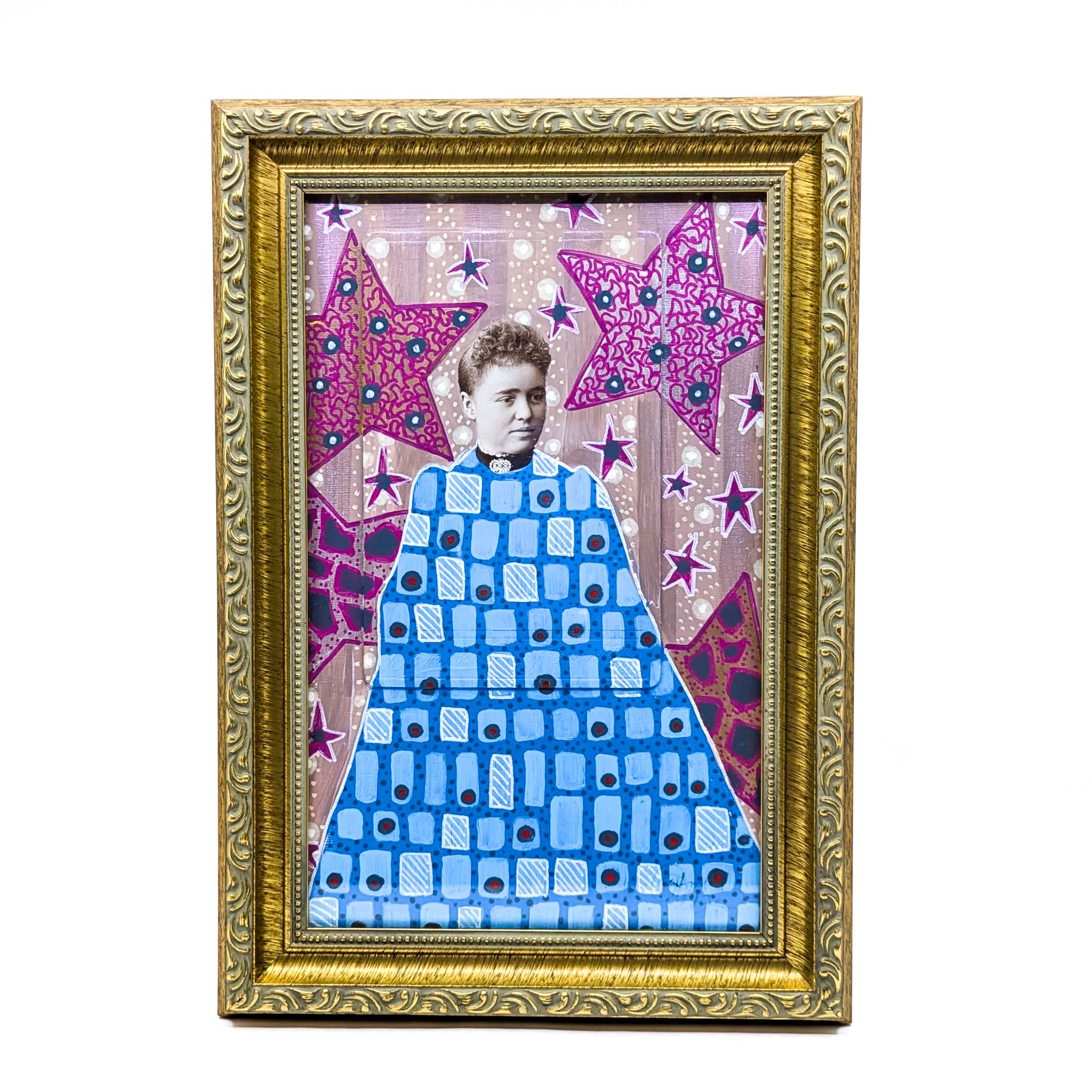 Woman in the Stars- Mixed Media Wall Art