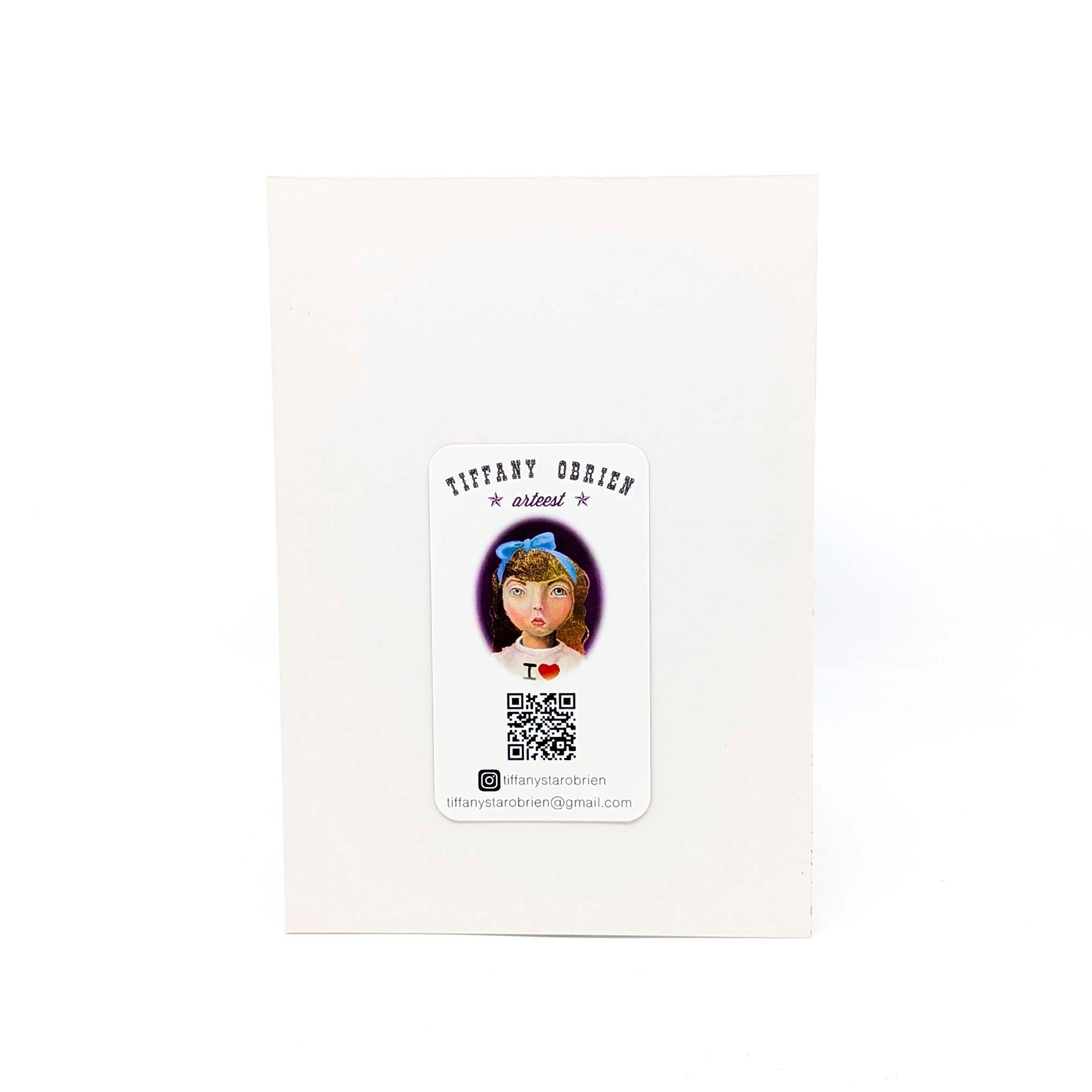 Woman with Flower Hat- Mixed Media
