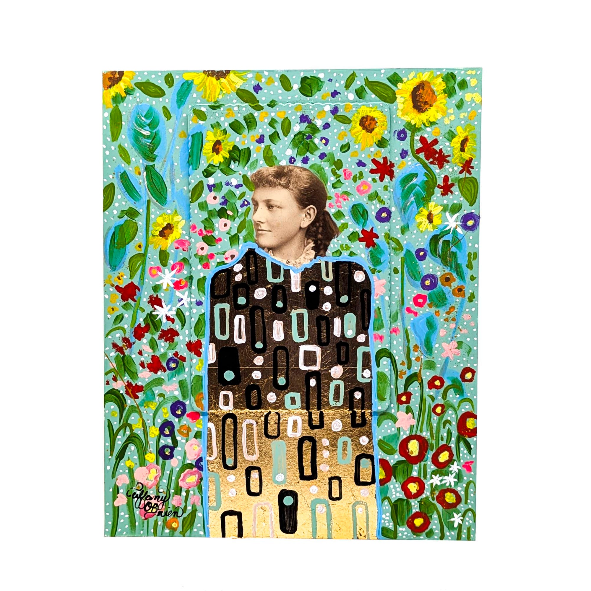 Woman in the Flowers- Original Artwork