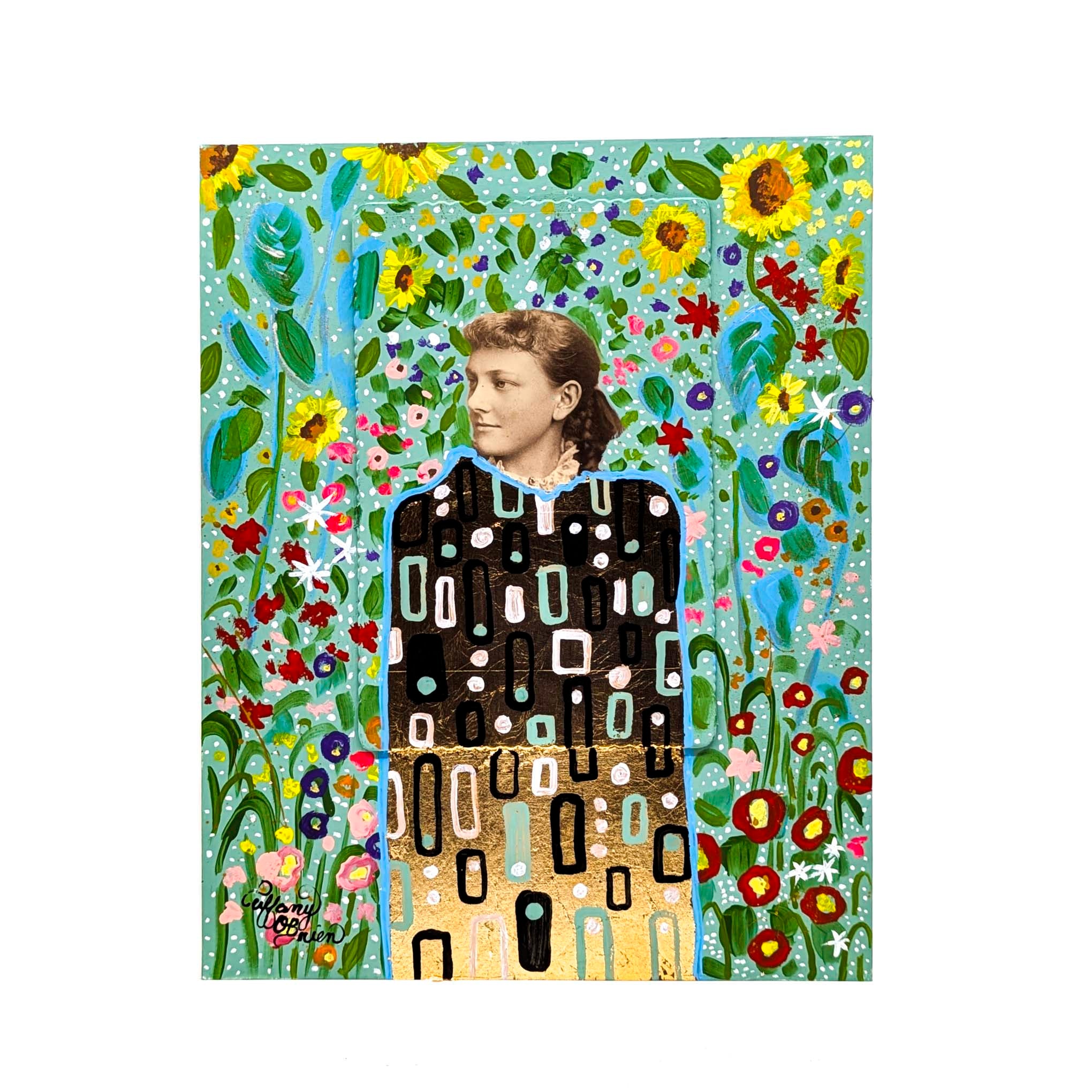 Woman in the Flowers- Original Artwork