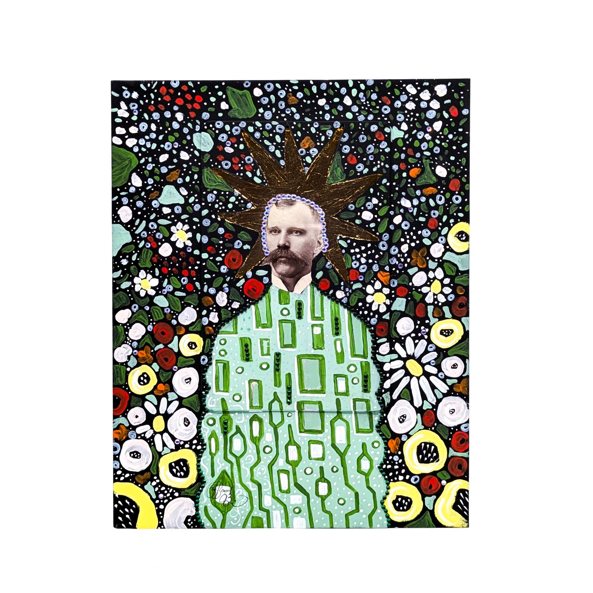 Man in the Flowers- Original Artwork