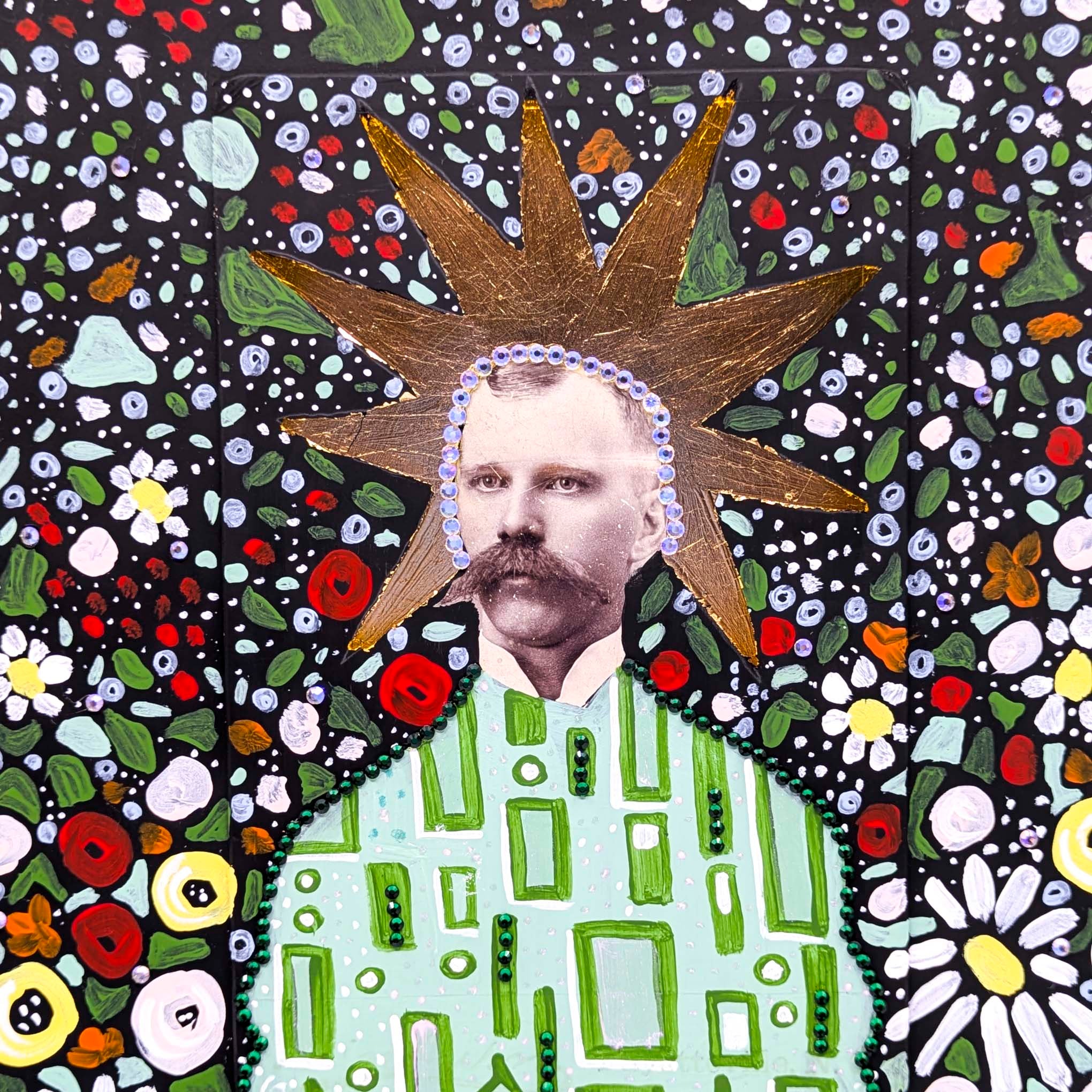 Man in the Flowers- Original Artwork