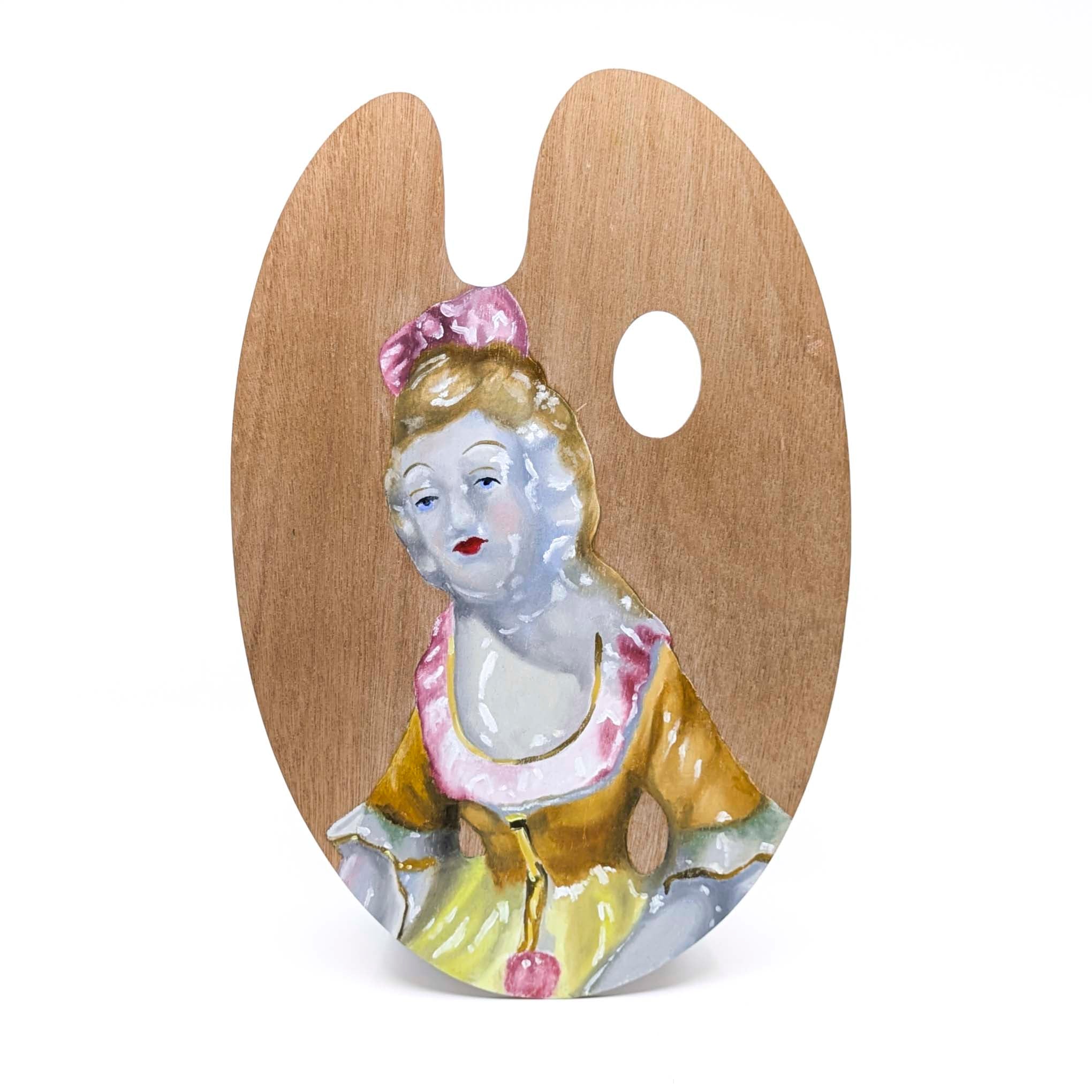 Lady Figurine Palette Painting- Original Artwork