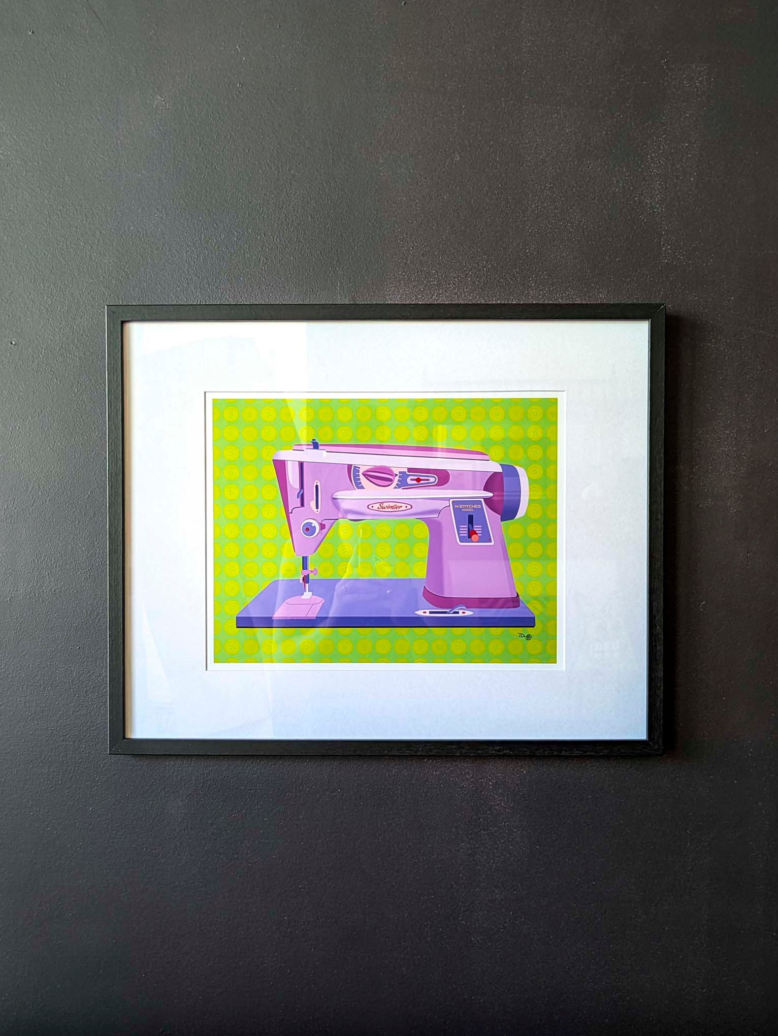 N-Stitches (Purple/Green)- Wall Work