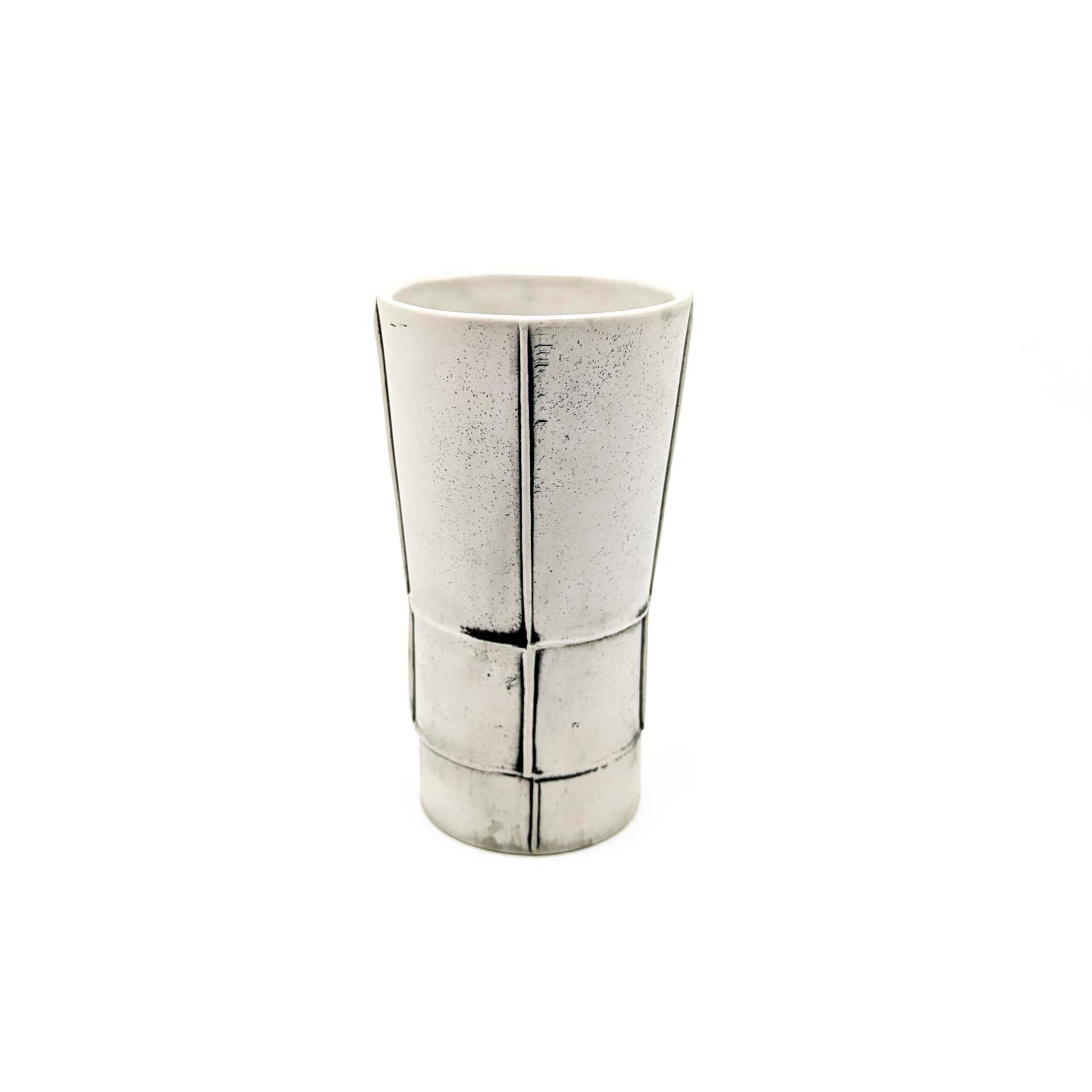 White tumbler on a white background