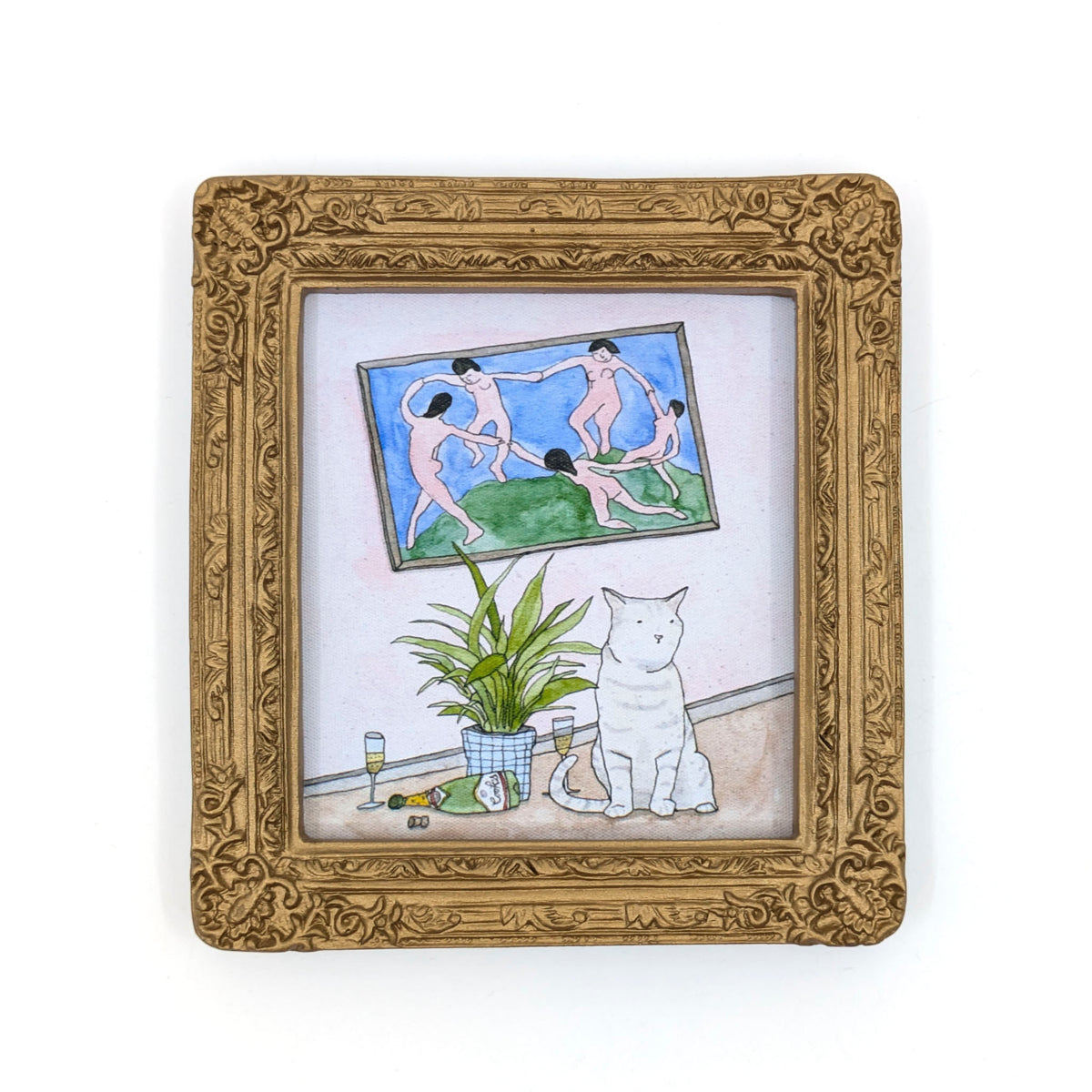 Brandon Vosika - Fancy Art Magnets - Champagne Cat - VISUAL INDEX