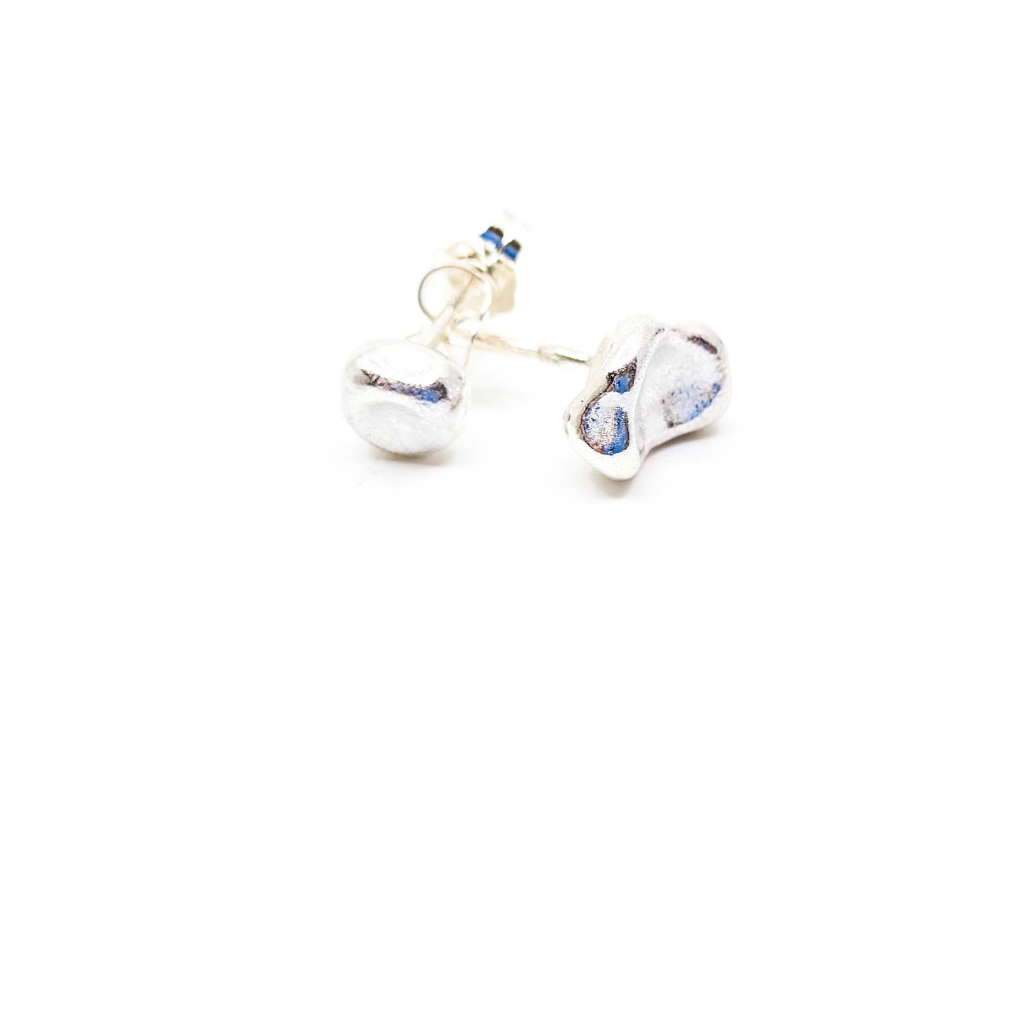 Sterling Silver Cast "Frozen Peas" Stud Earrings- Small