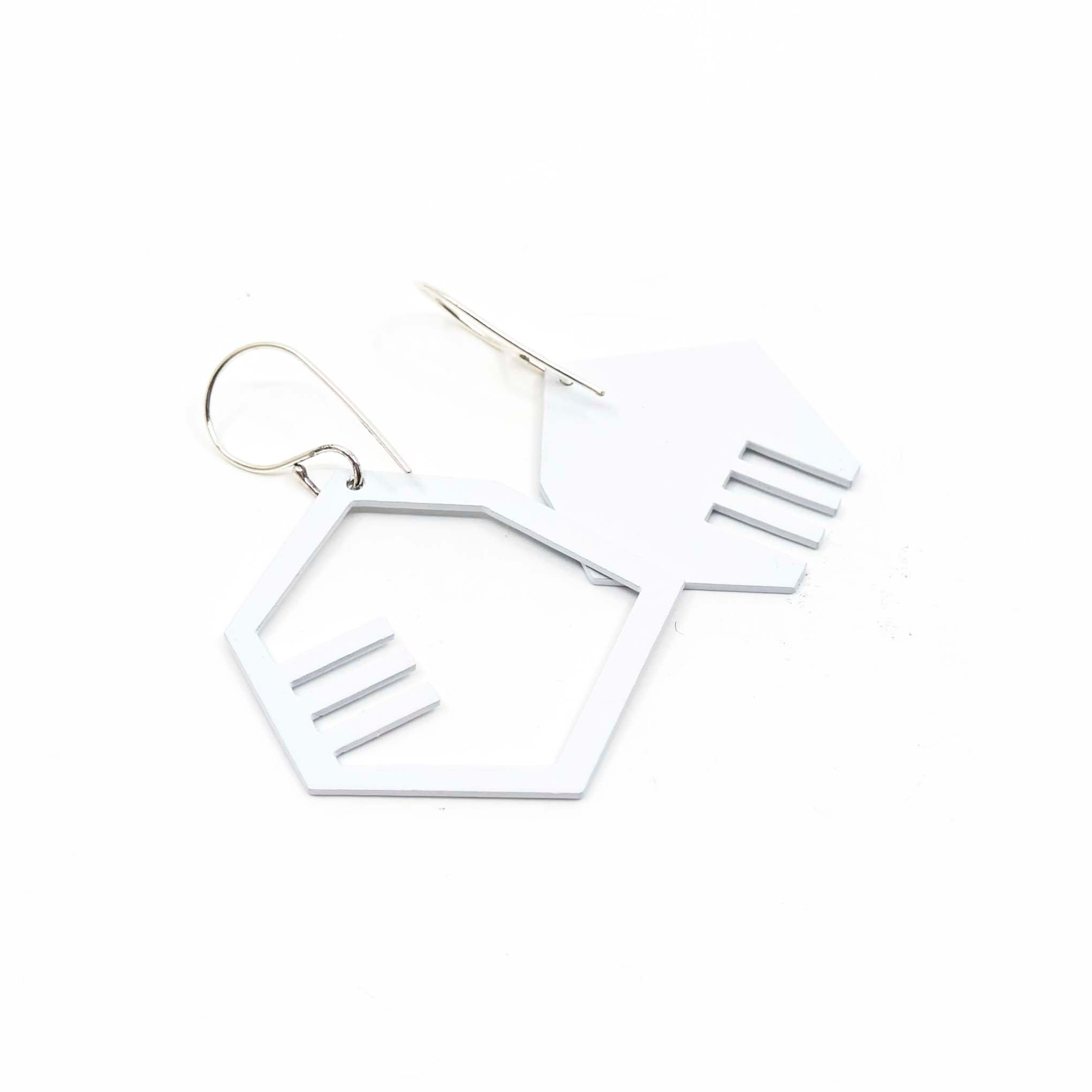 Positive/Negative Small Earrings in Candy Blue