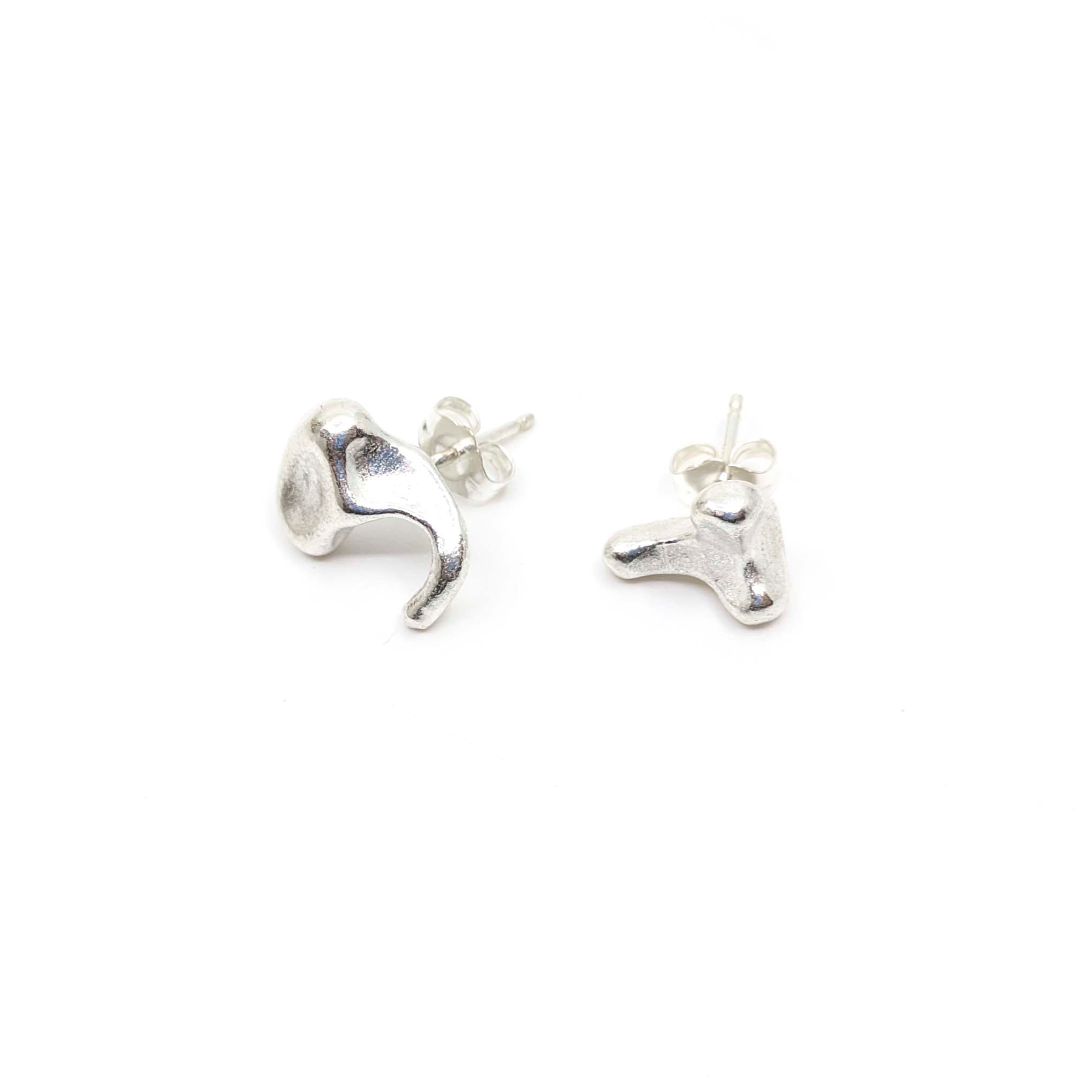 Sterling Silver Cast "Frozen Peas" Stud Earrings- Large