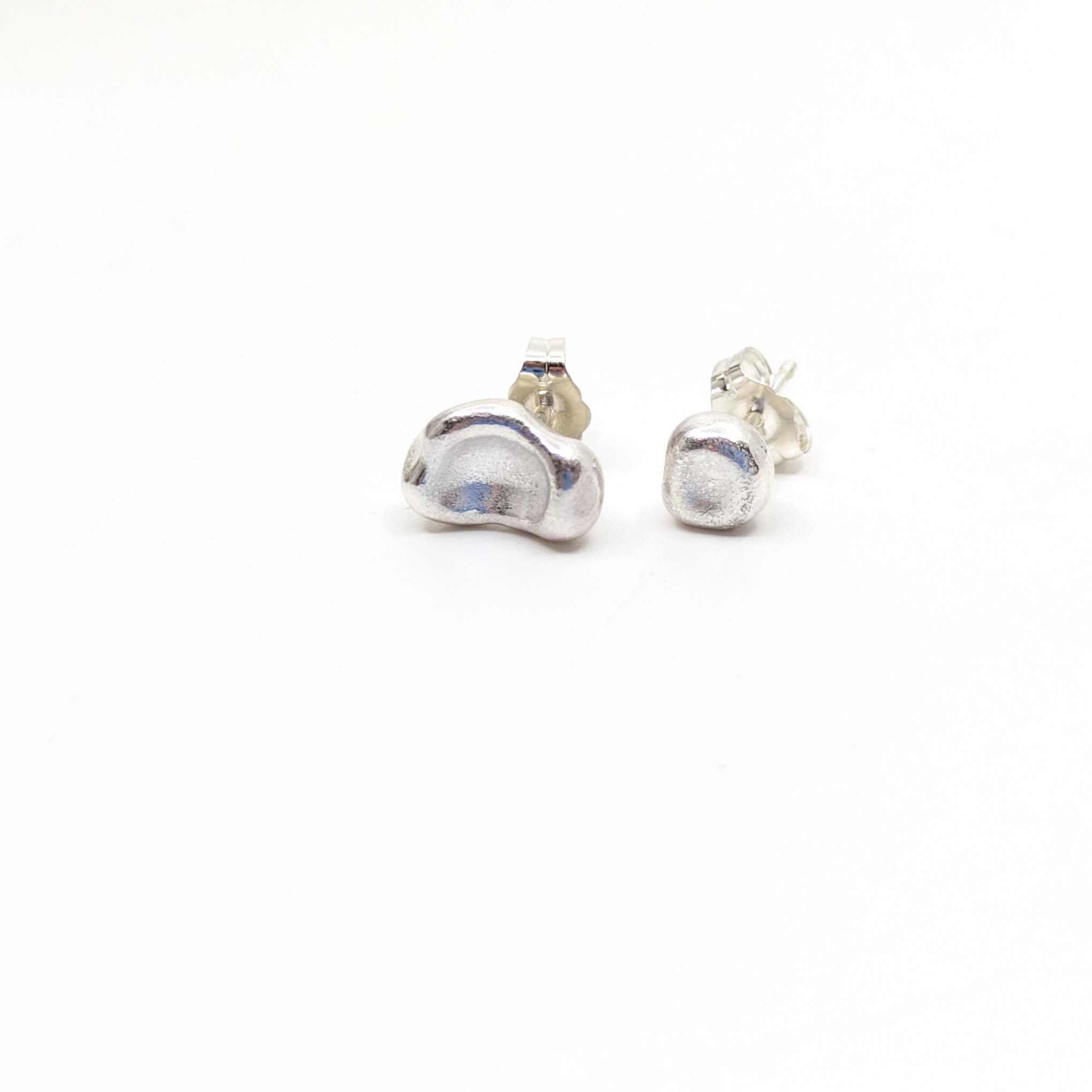 Sterling Silver Cast "Frozen Peas" Stud Earrings- Small