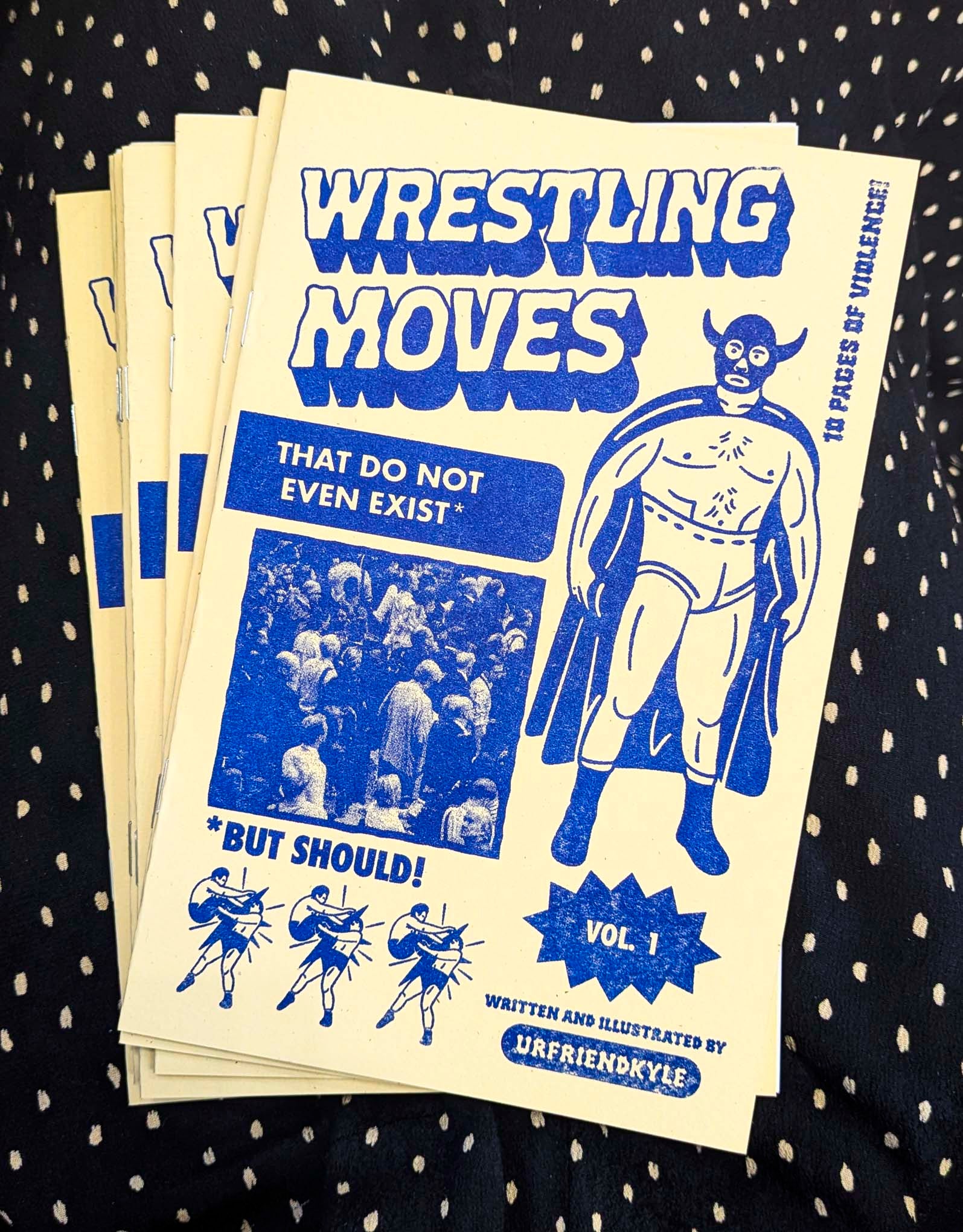 Ridiculous Riso Zine: Imaginary Wrestling Moves