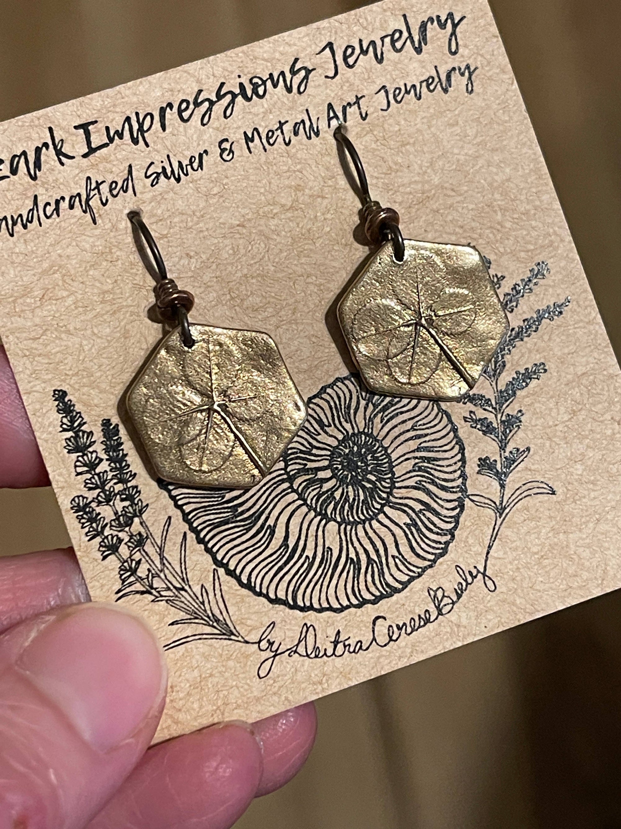 Four Leaf Clover Earrings -Bronze