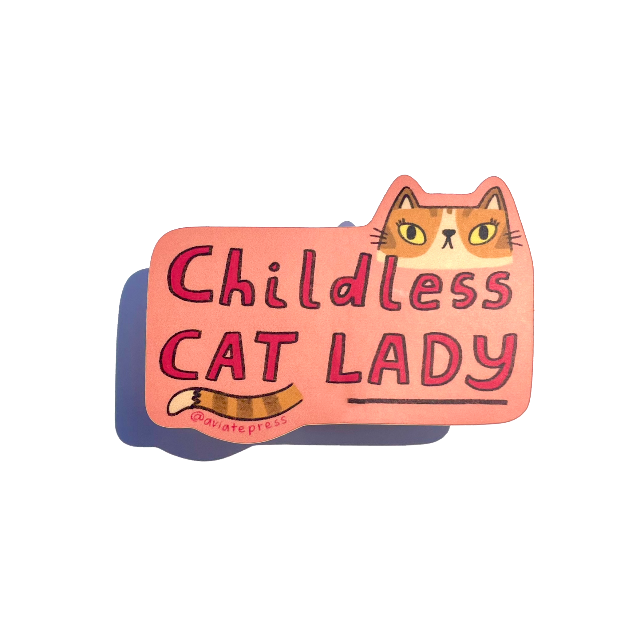 Liberal Childless Cat Lady Decorative Vinyl Sticker