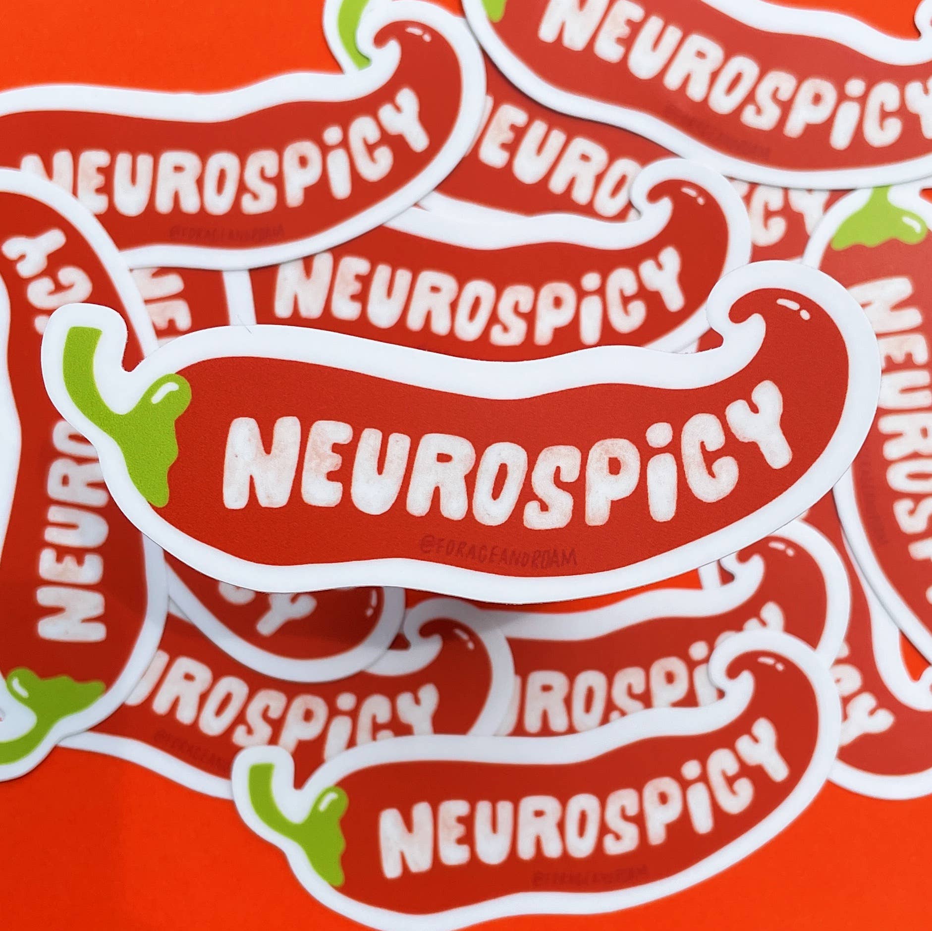 Neurospicy Pepper Sticker