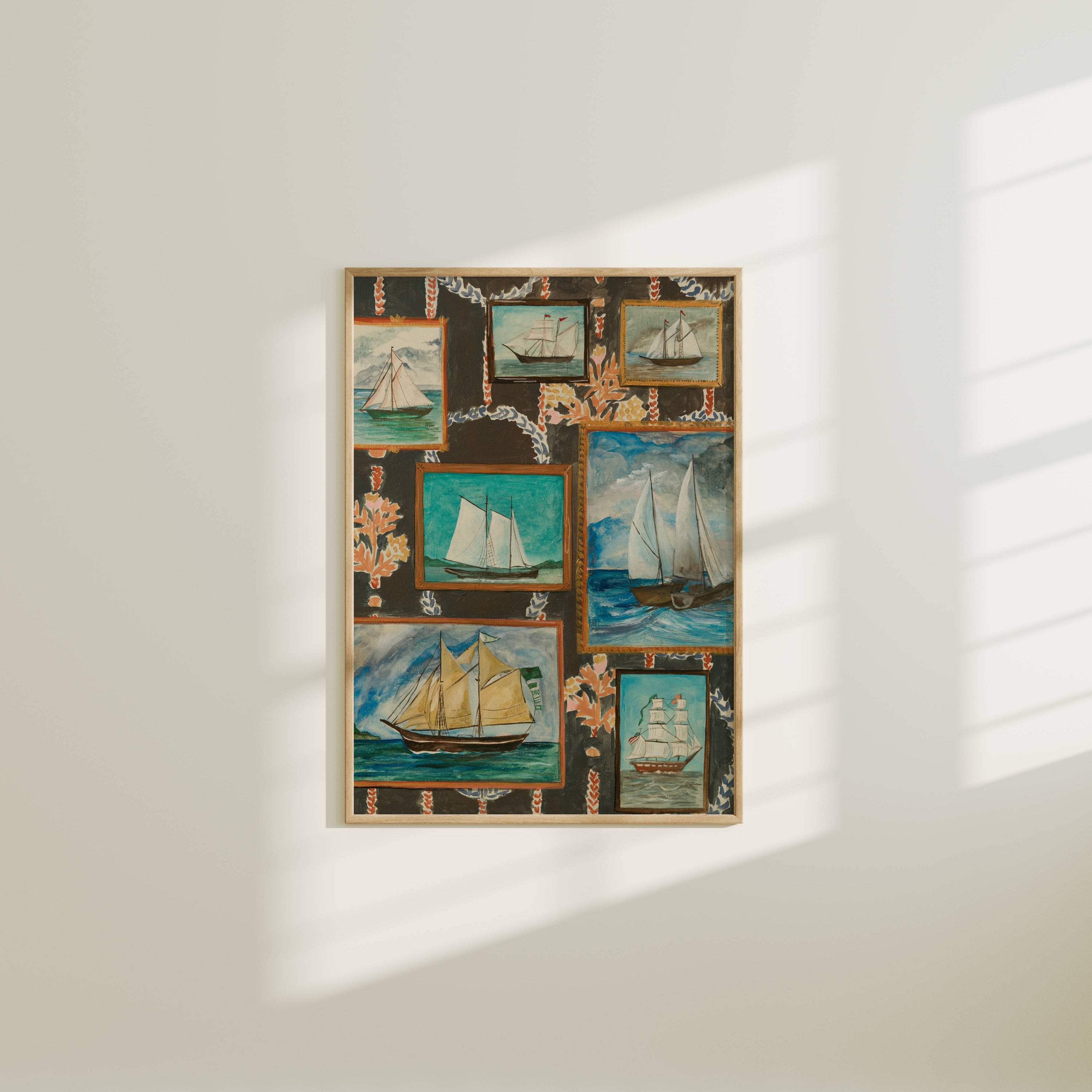 Ship Art Print, Nautical Art, Coastal Wall Art, Beach Art : 8x10 inches