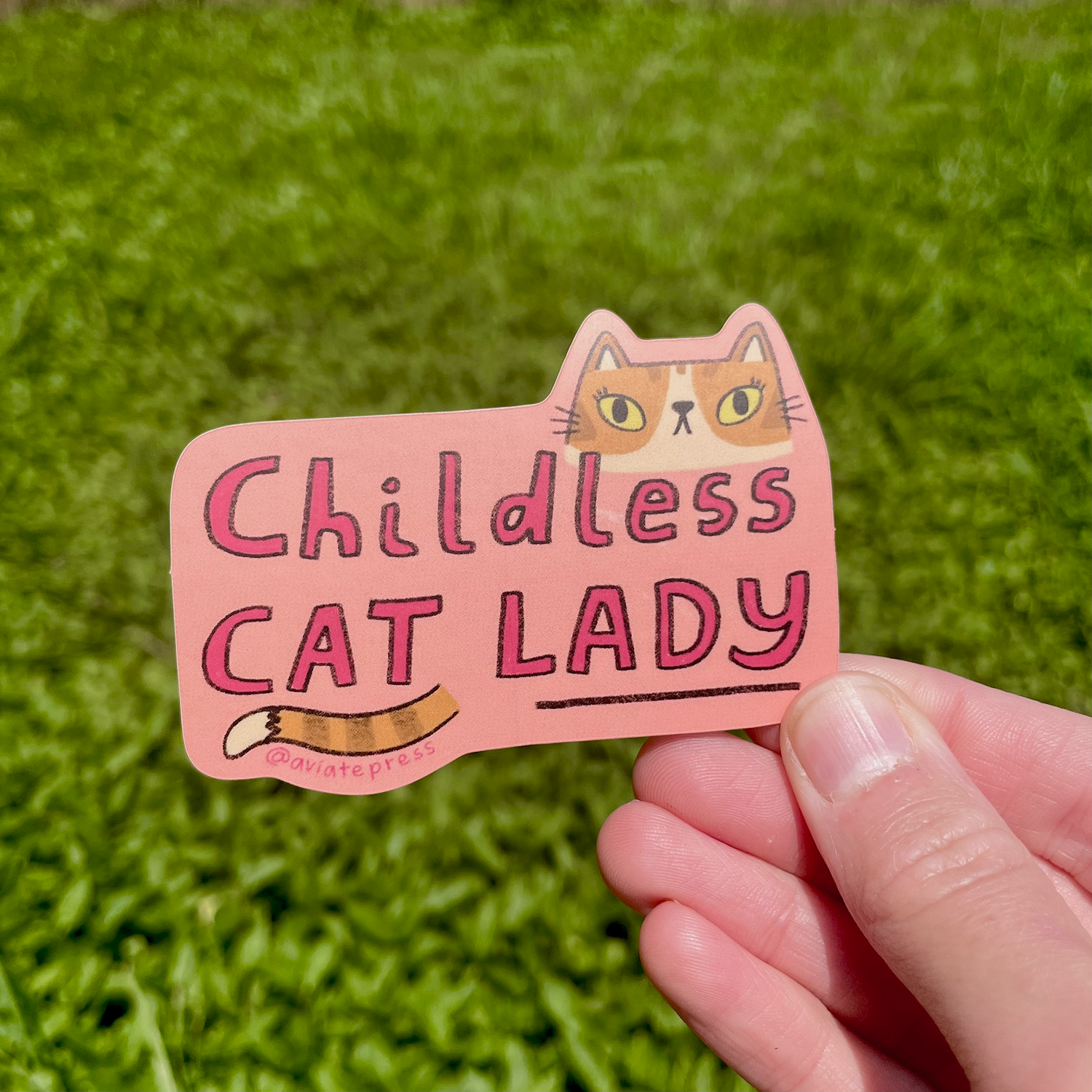 Liberal Childless Cat Lady Decorative Vinyl Sticker