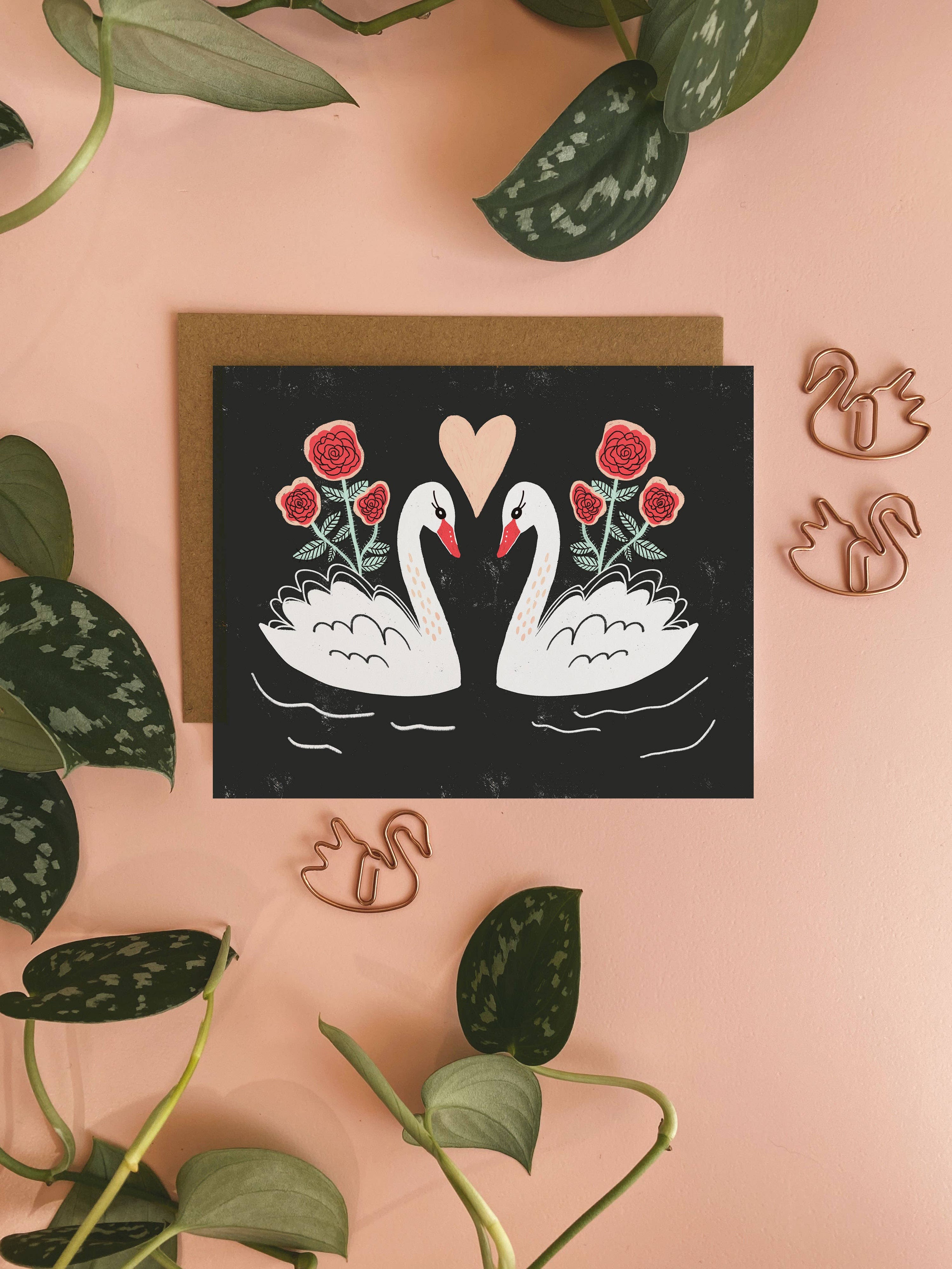 Swan Love - Greeting Card - Anniversary