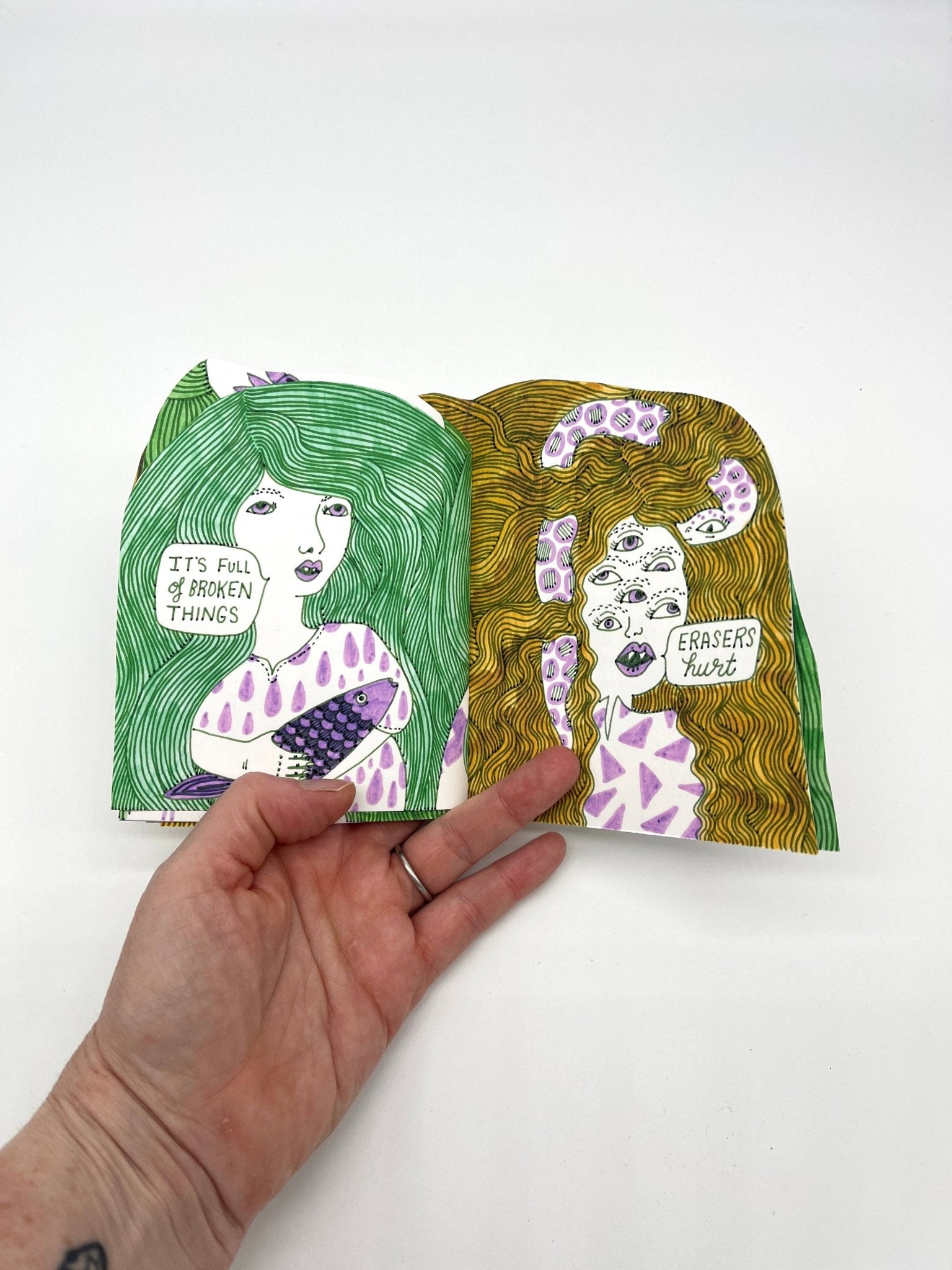 Erika Rier - Summer Camp - Hand - cut Illustrated Mini Zine - VISUAL INDEX