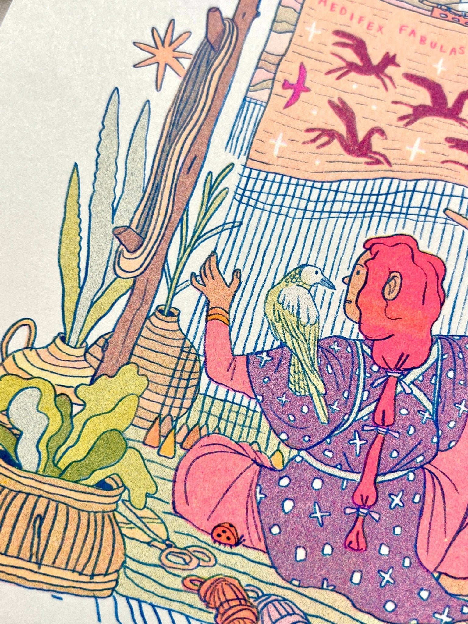 Natalie Andrewson - The Weaver: Builder of Star Stories - Riso Print - VISUAL INDEX