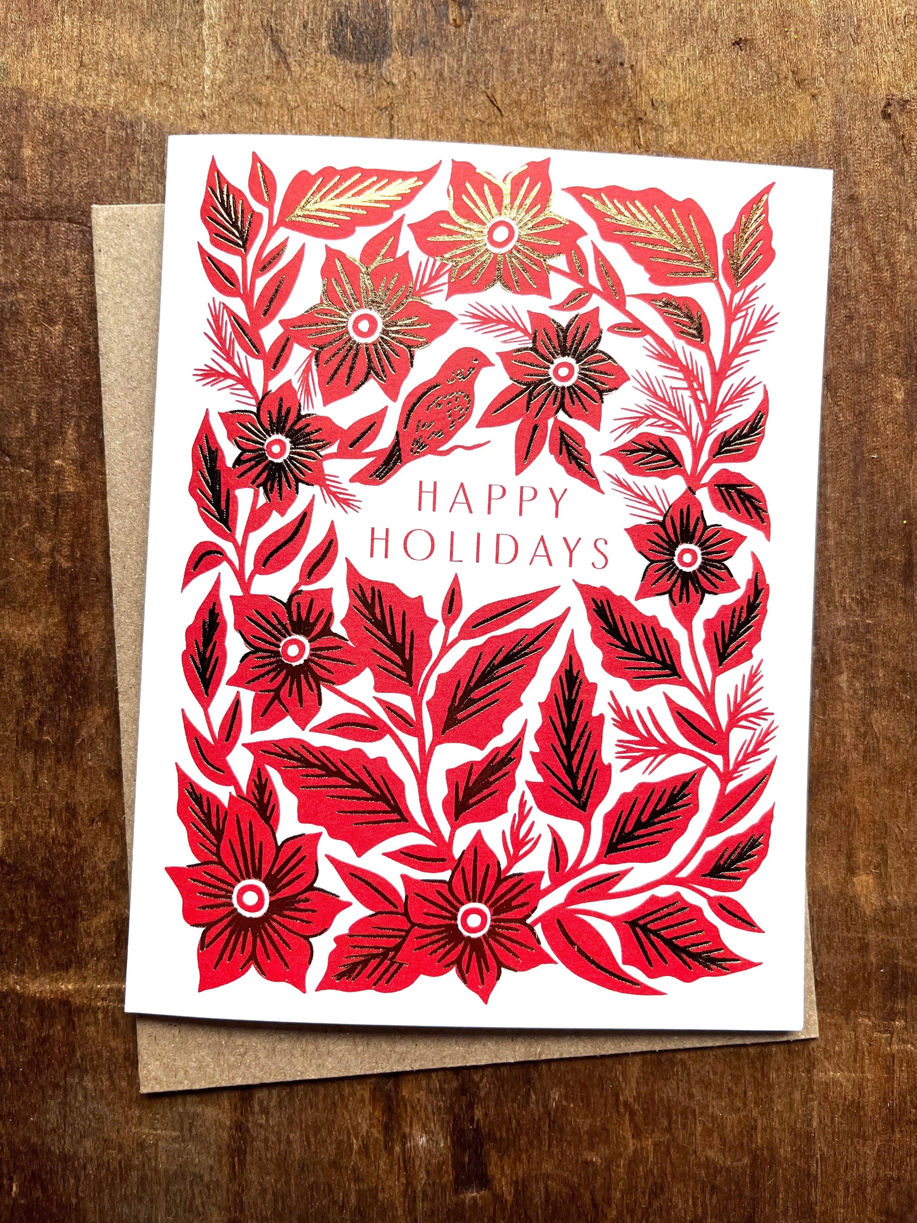 "Happy Holidays," Holiday Card: Single