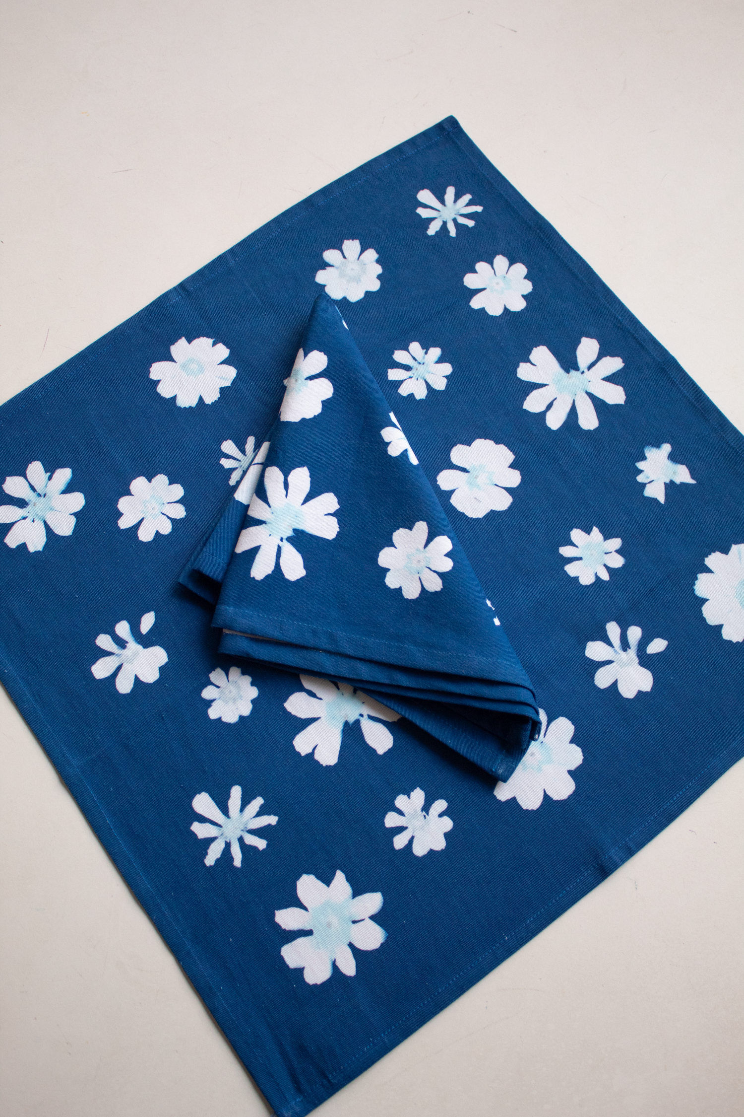 Cyanotype Flower Napkin Set
